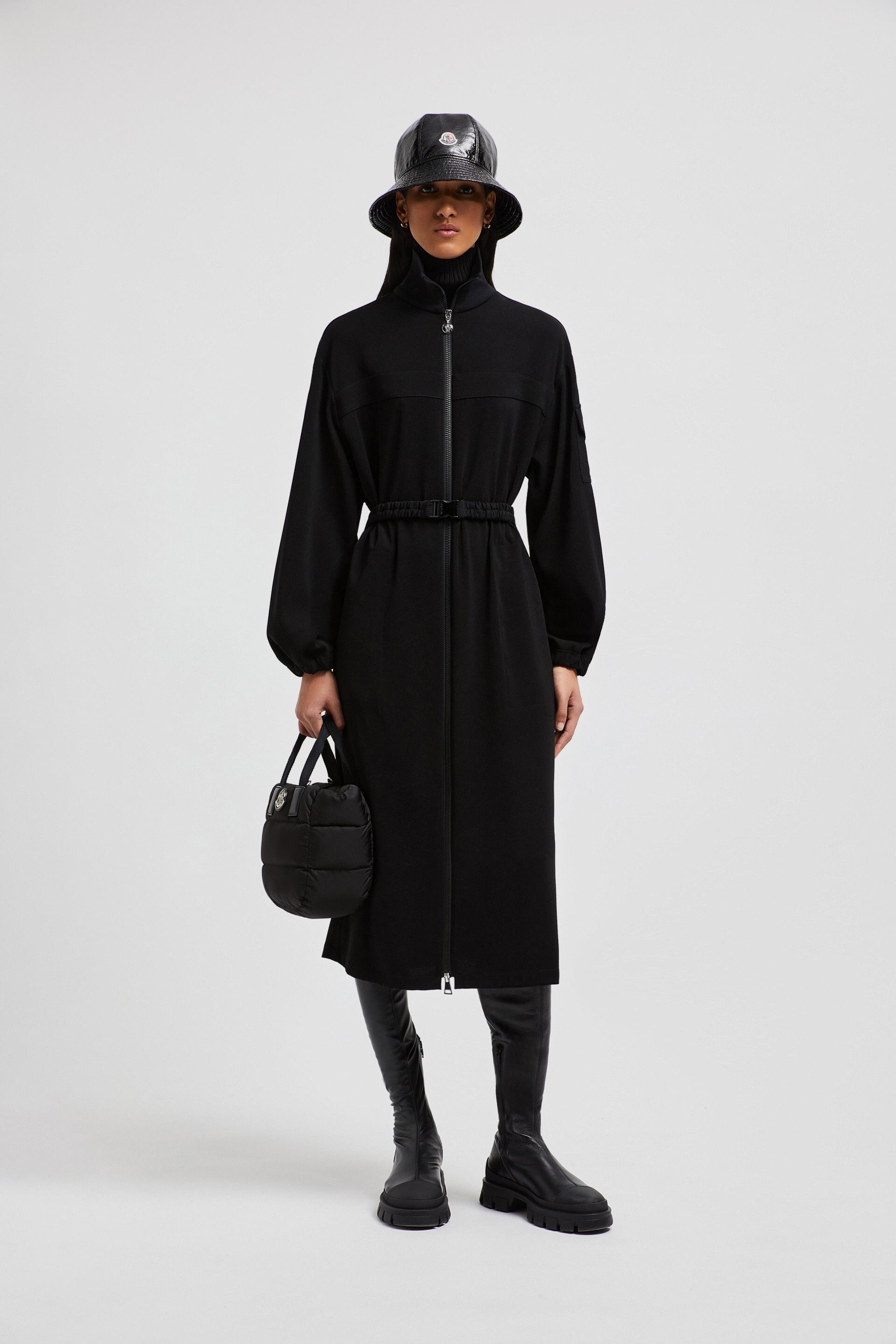 몽클레어 새틴 미디 드레스 블랙 Satin Midi Dress Black J20932G00020596WF999