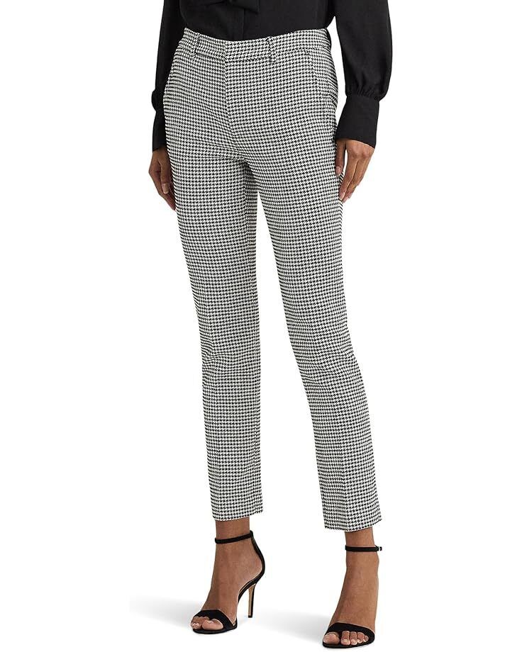 여성 로렌 랄프 하운드투스 트윌 크롭 팬츠 Women's Lauren Ralph Lauren Houndstooth Twill Cropped Pants  9968974780421