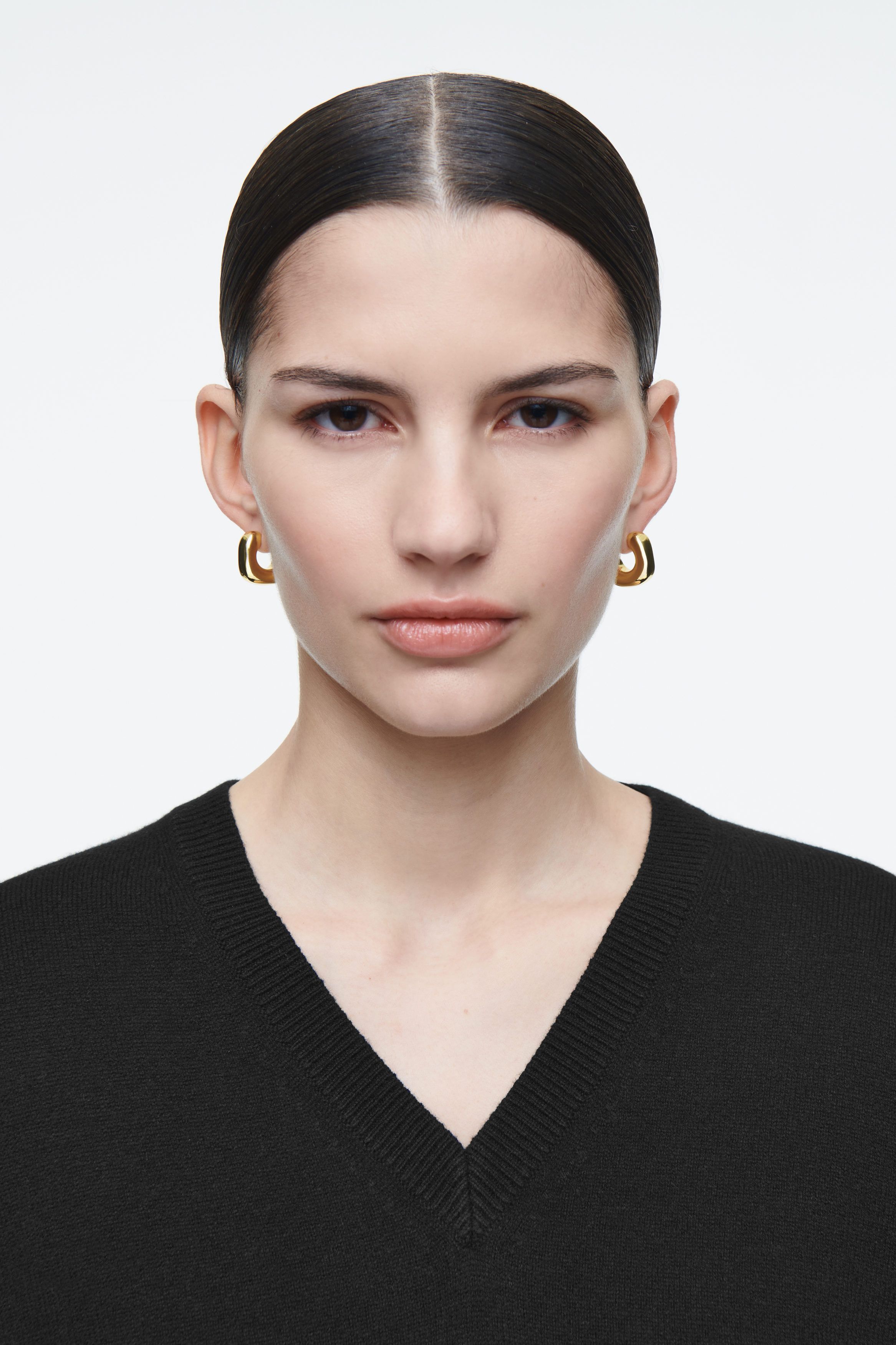 미니 청키 스퀘어 후프 링 귀걸이 MINI CHUNKY SQUARED HOOP EARRINGS 1267853001