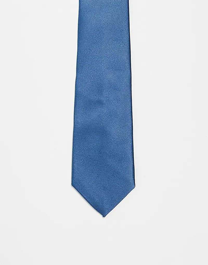 새틴 블루 Krawatte aus Satin in Blau 207305999Stormy weather