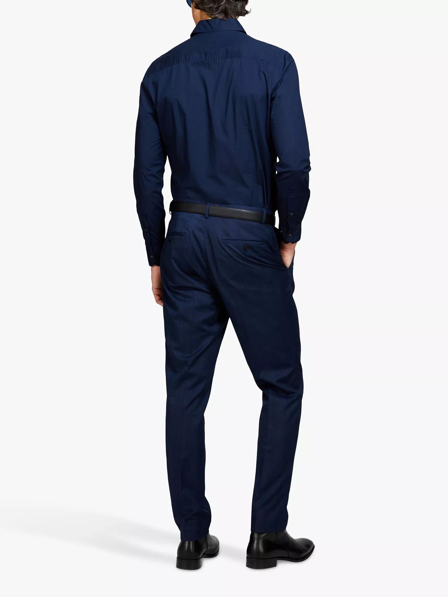 슬림 핏 롱 슬리브 셔츠 Slim Fit Long Sleeve Shirt 111882064 Blue