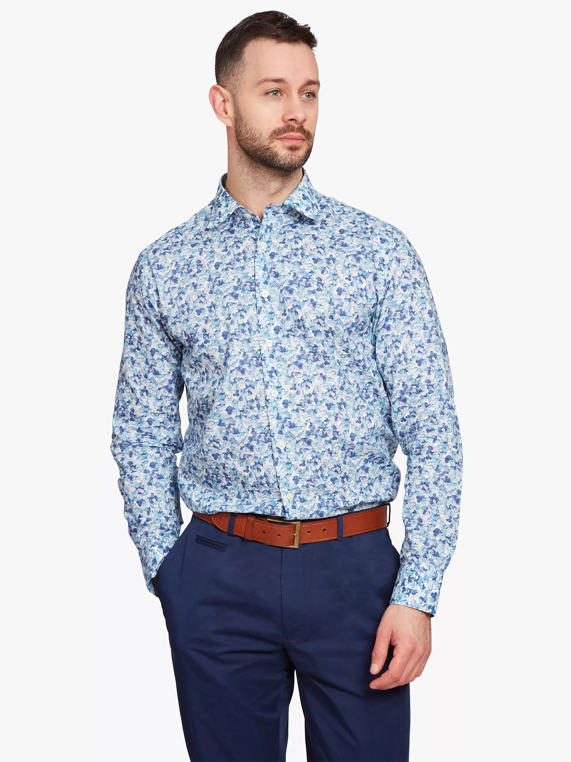 패브릭 레귤러 핏 셔츠 Liberty Fabric Hilary Ann Regular Fit Shirt, Blue/White 111876706
