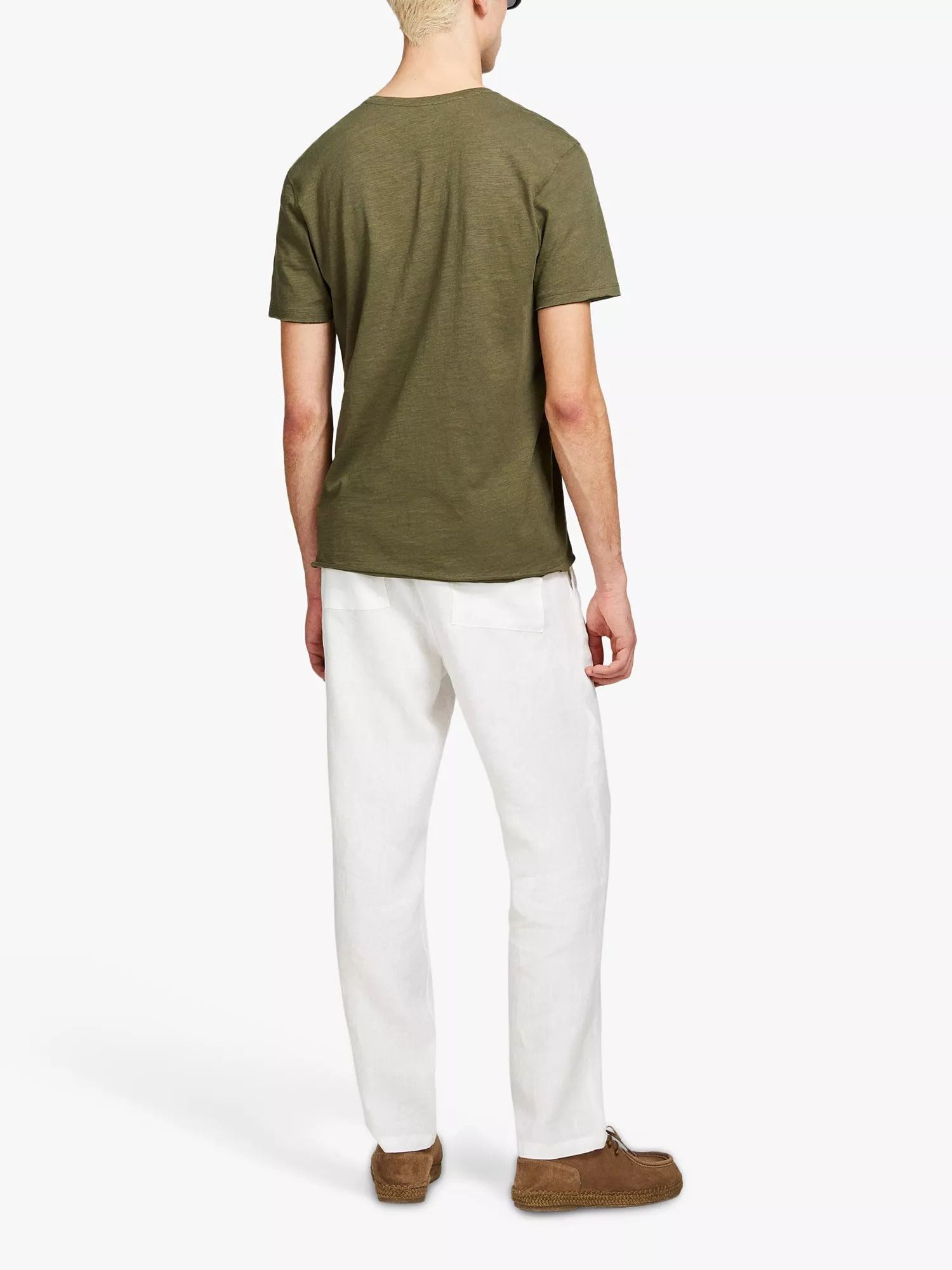 슬림 핏 브이넥 티셔츠 Slim Fit V-Neck T-Shirt 112062262 Green