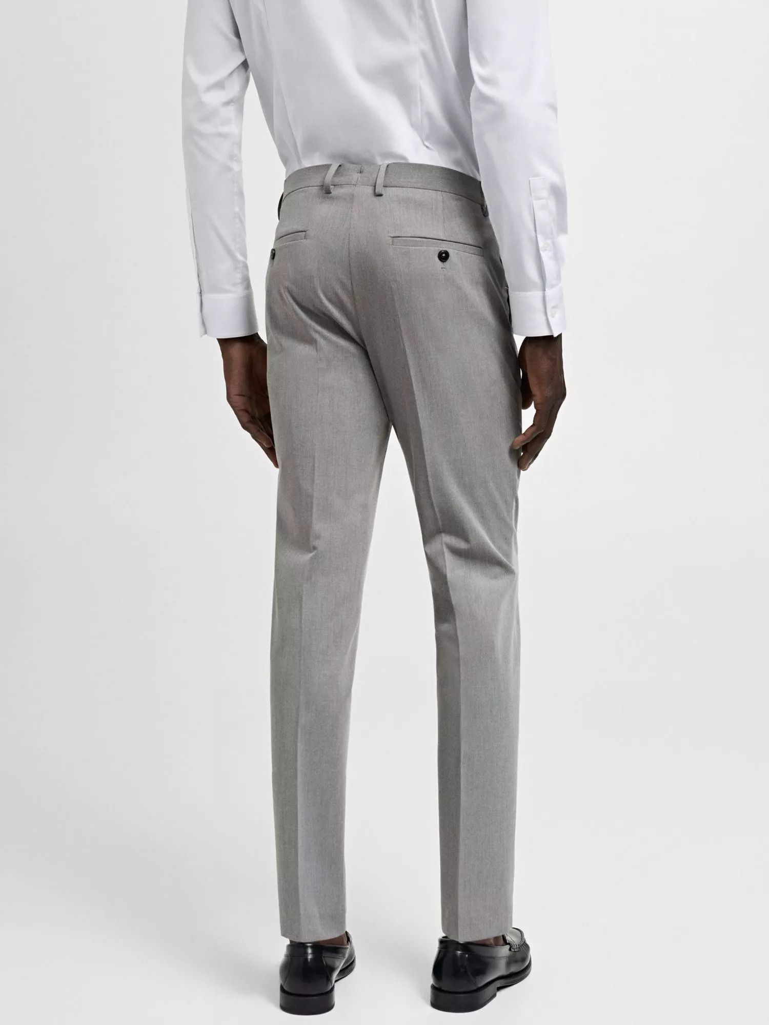 망고(Mango) | 파리 수퍼 슬림 핏 바지 Paris Super Slim Fit Trousers 112652606 Grey | 트렌비