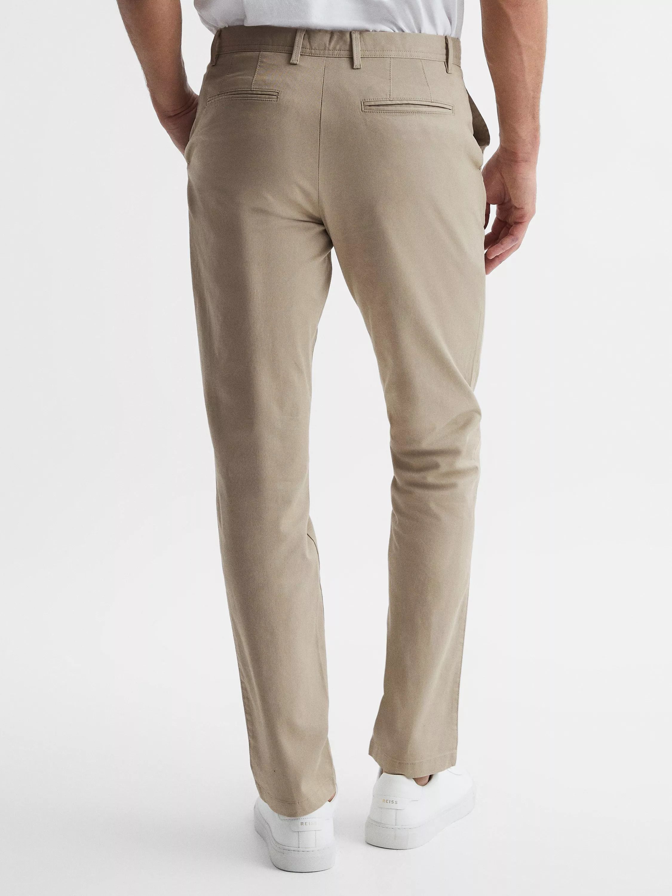 슬림 핏 스트래치 코튼 치노 바지 Pitch Slim Fit Stretch Cotton Chino Trousers 110051809 Stone