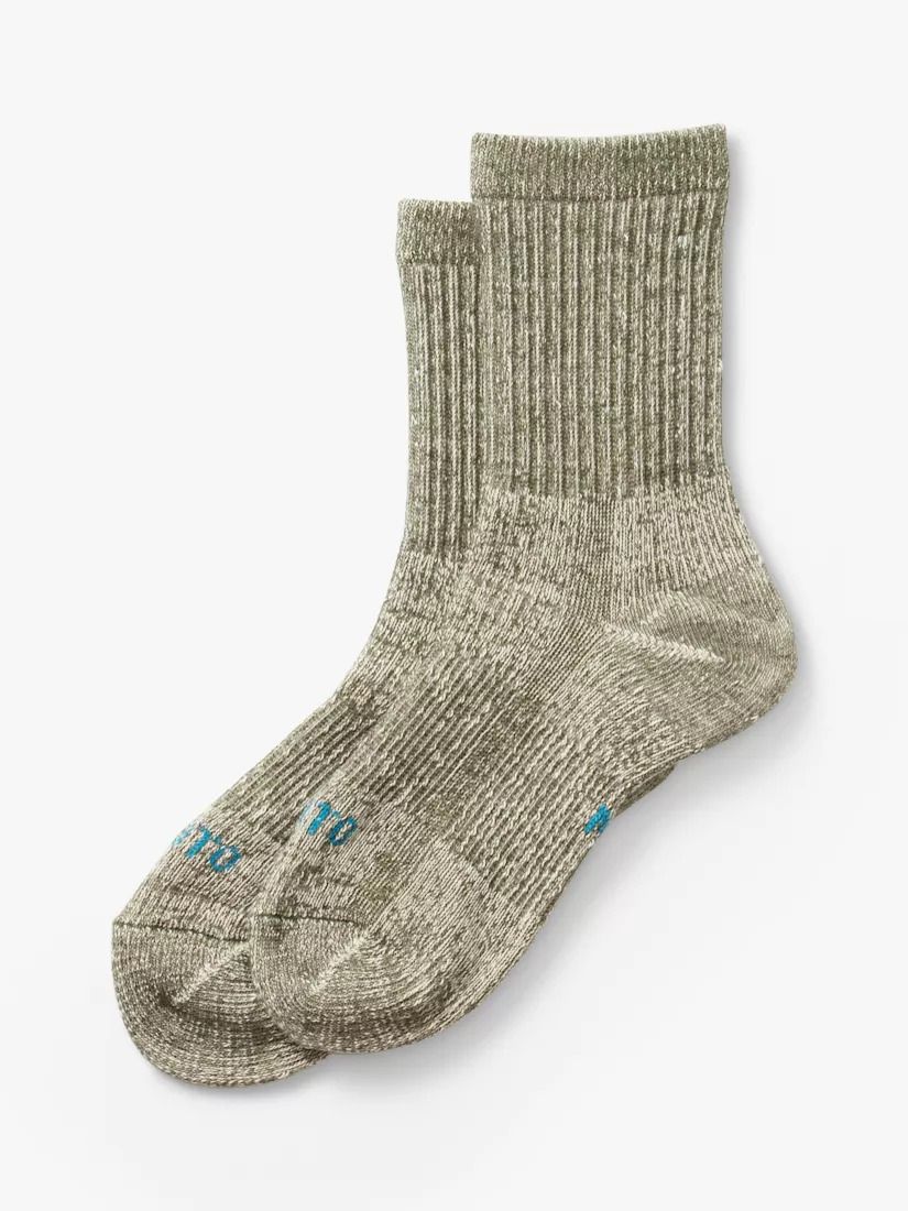 크루넥 삭스 올리브 Ribbed Crew Socks, Olive 112628925