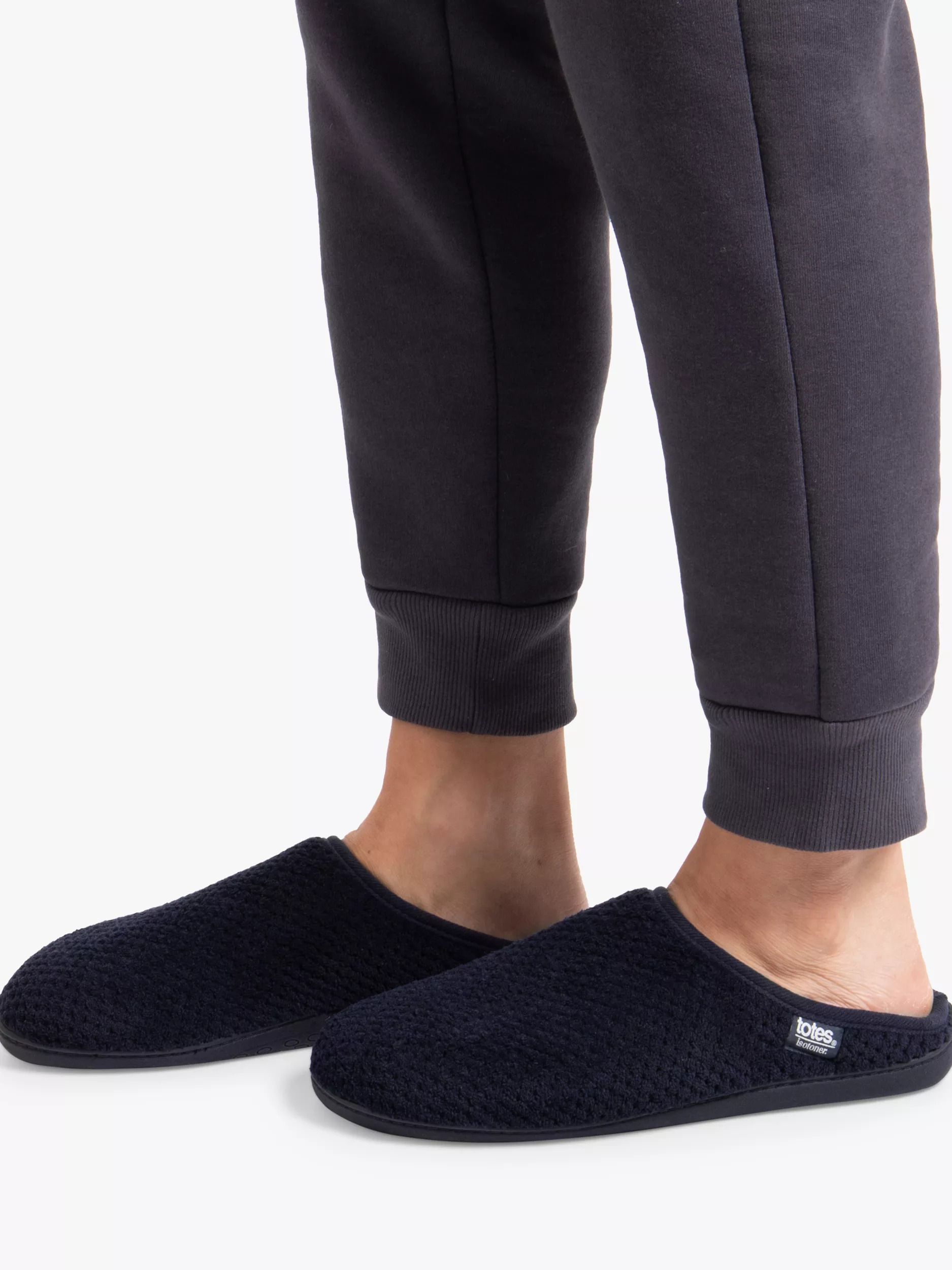 백 뮬 Isotoner Swept Back Popcorn Mule Slippers 112166562 Navy