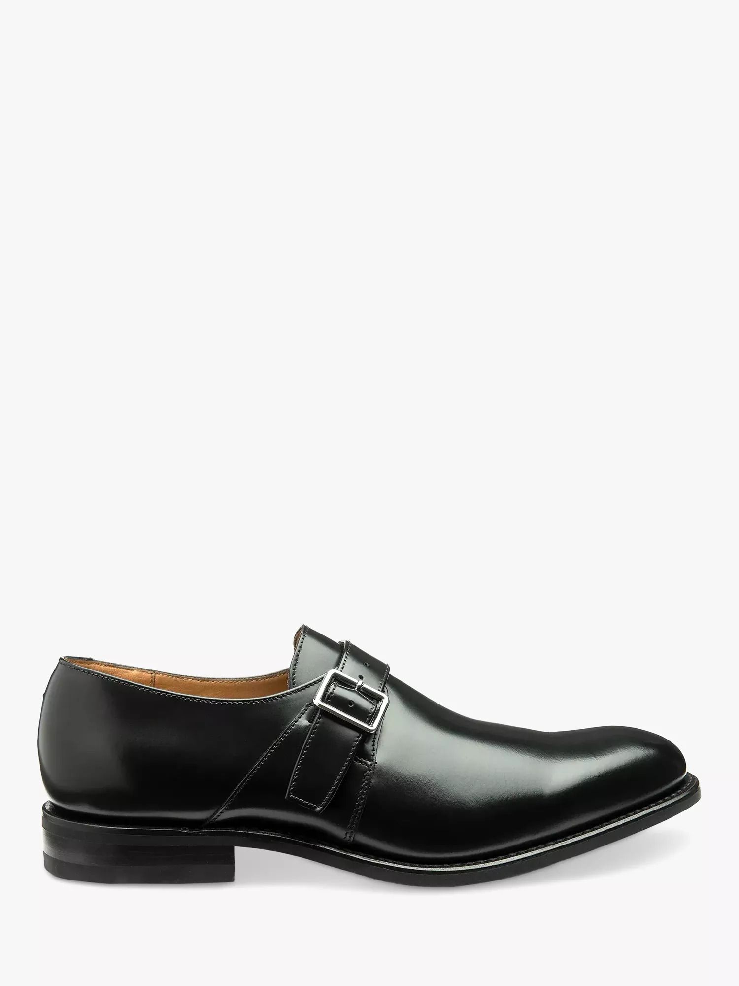 가죽 몽크 신발 블랙 357 Leather Monk Shoes, Black 112832010