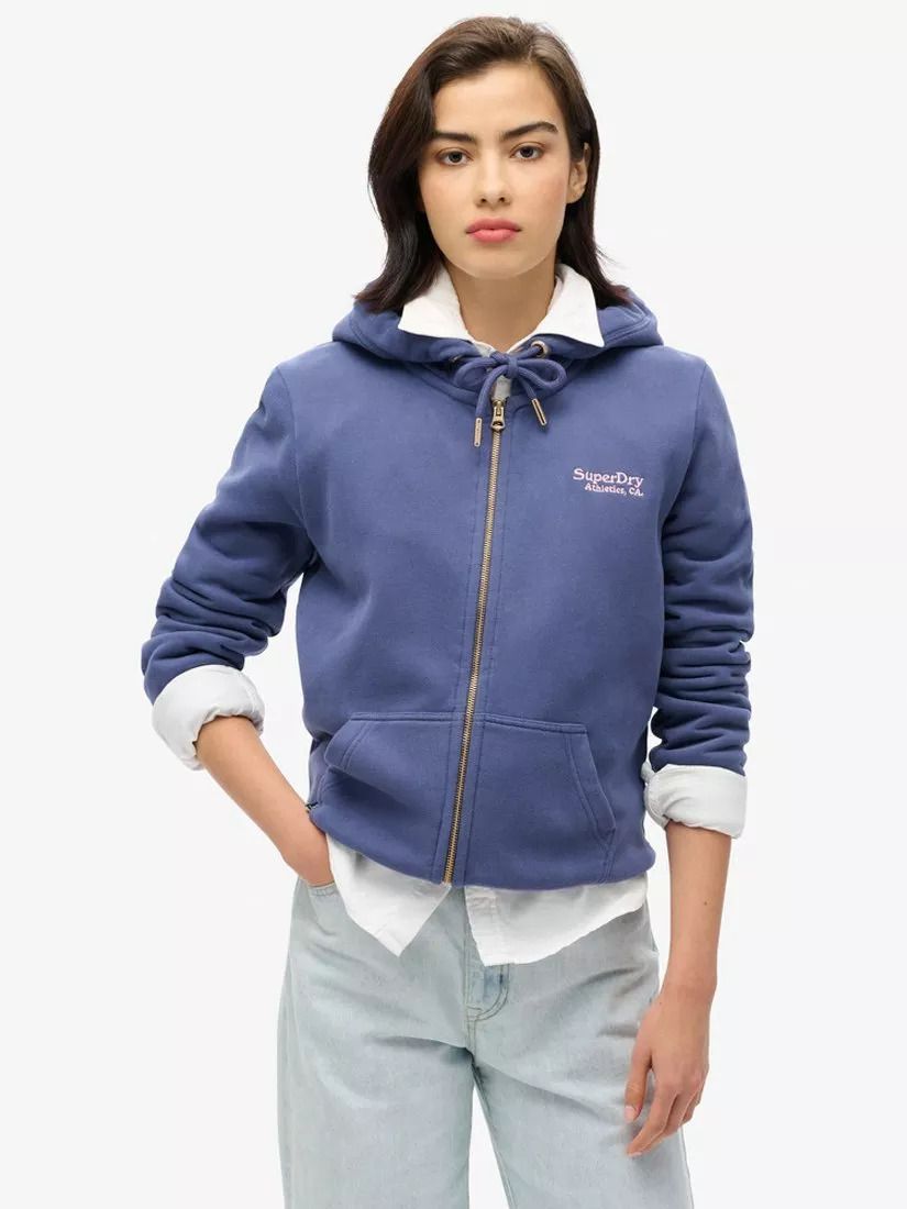 에센셜 로고 집업 후디 Essential Logo Zip Hoodie 111303388 Mariner Navy