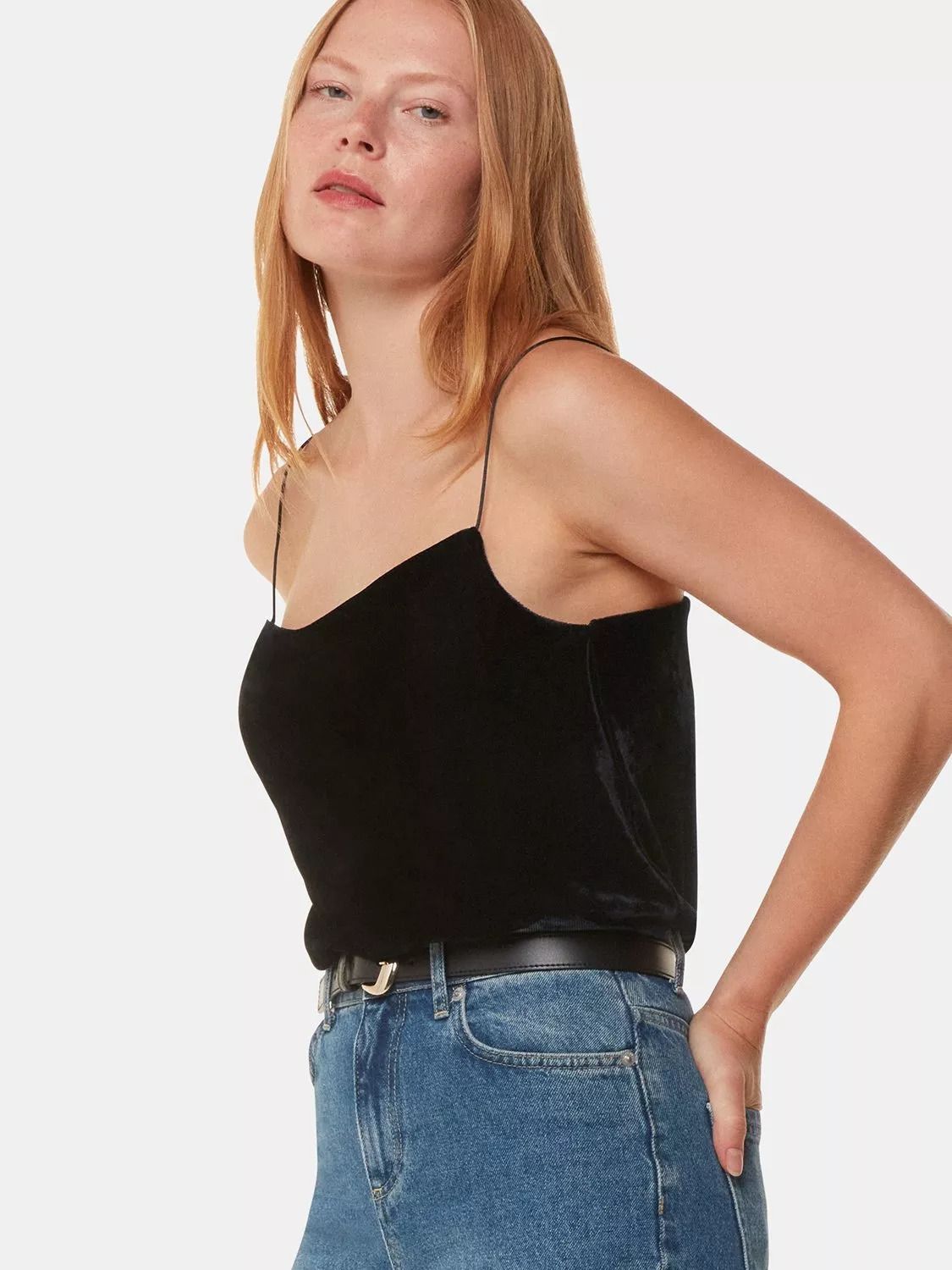 벨벳 넥 캐미솔 Velvet Cowl Neck Cami 112561684 Black