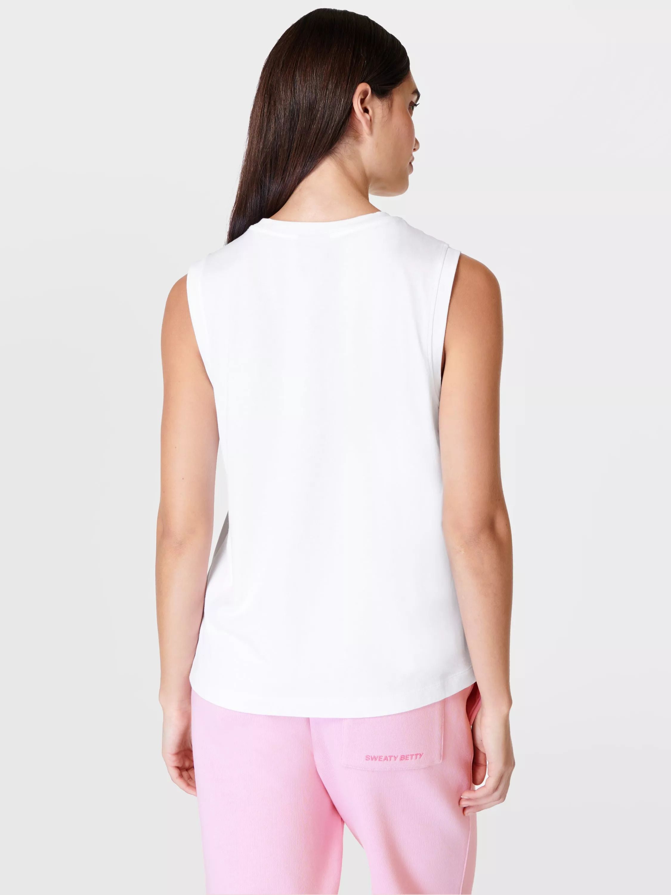 에센셜 오가닉 코튼 블렌드 탱크 탑 Essential Organic Cotton Blend Tank Top 112079512 White