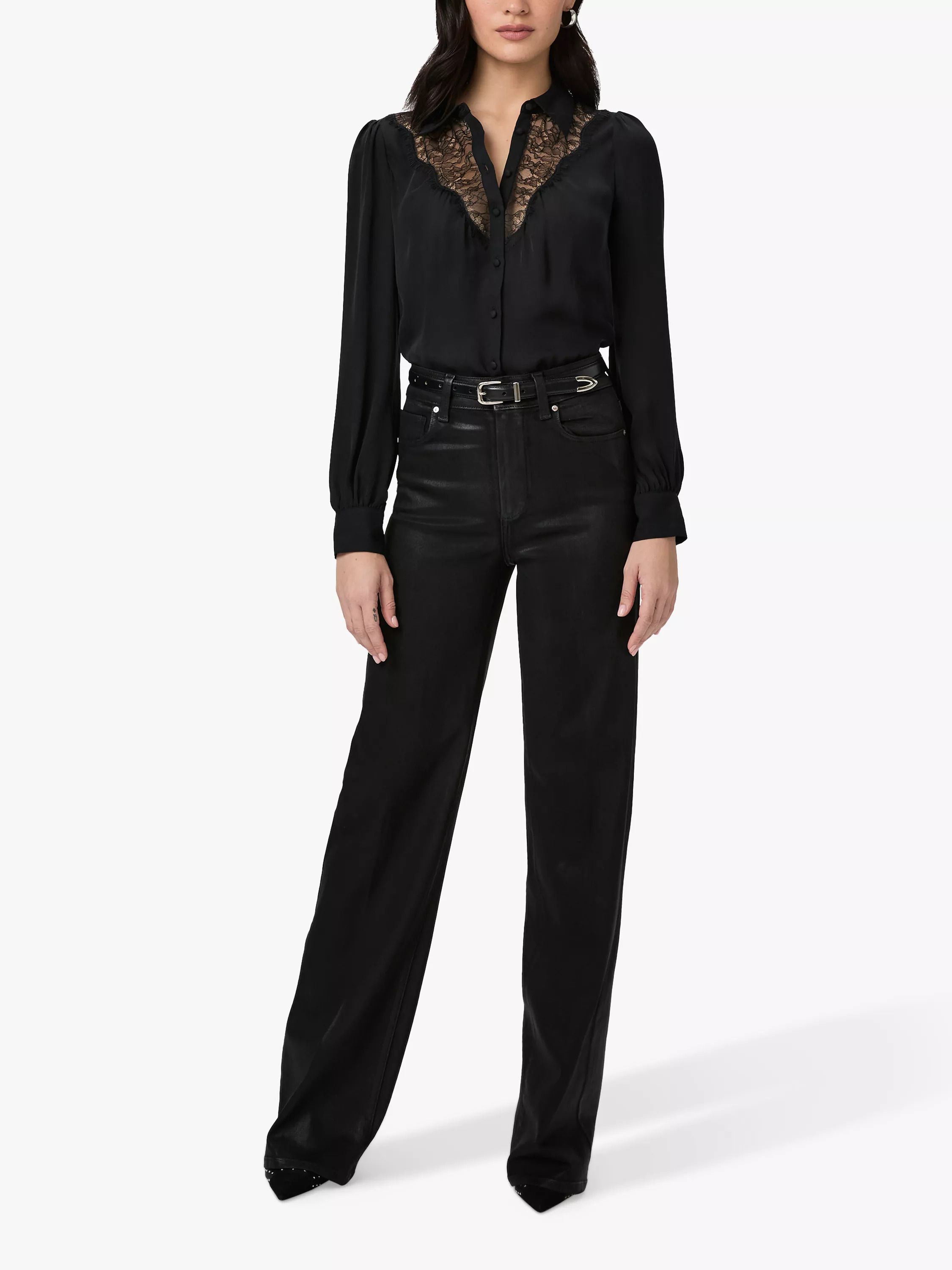 실크 블라우스 블랙 Clairette Pure Silk Blouse, Black 112738297