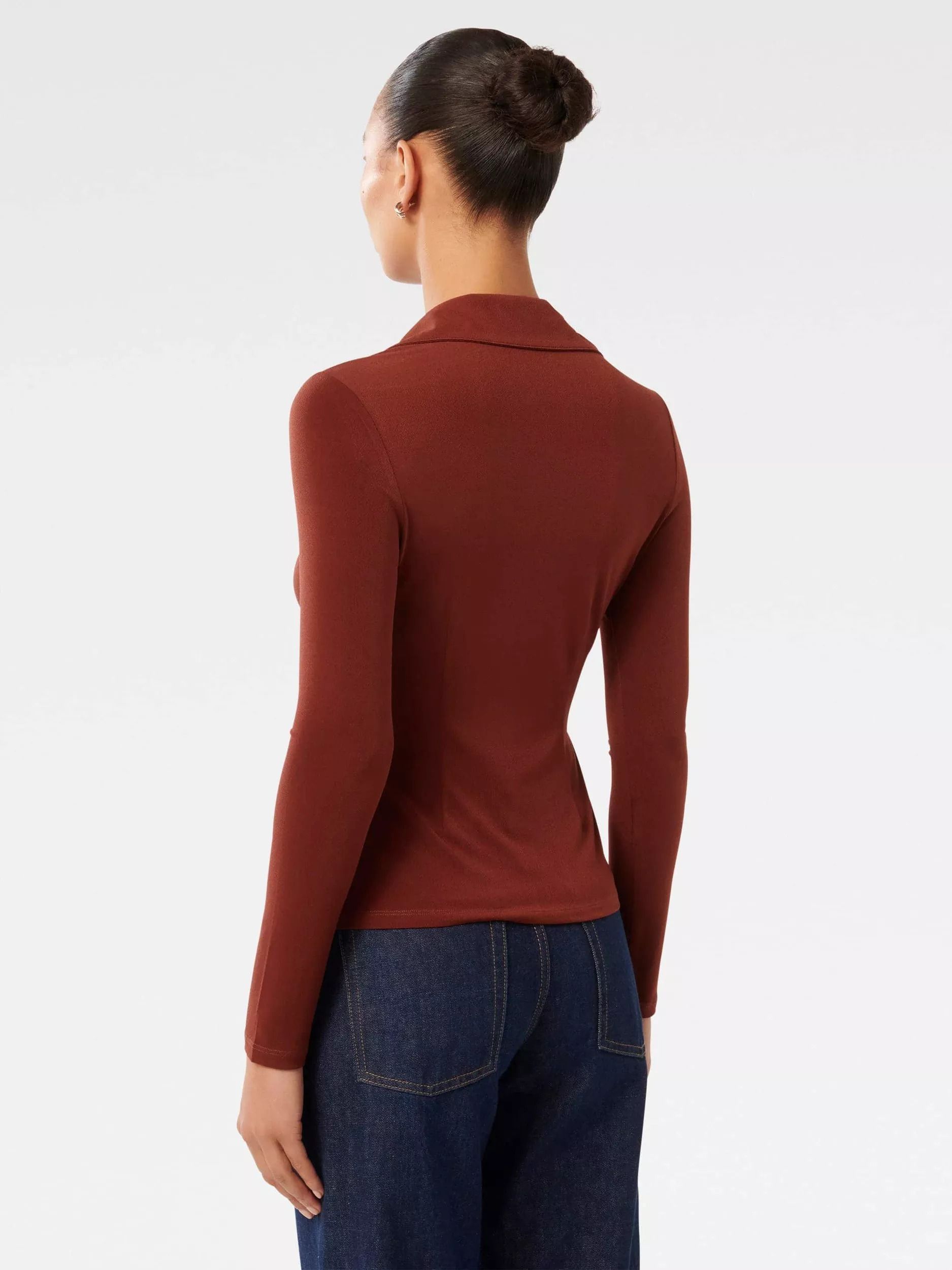 크레페 셔츠 Terri Crepe Shirt 112624923 Burnt Red