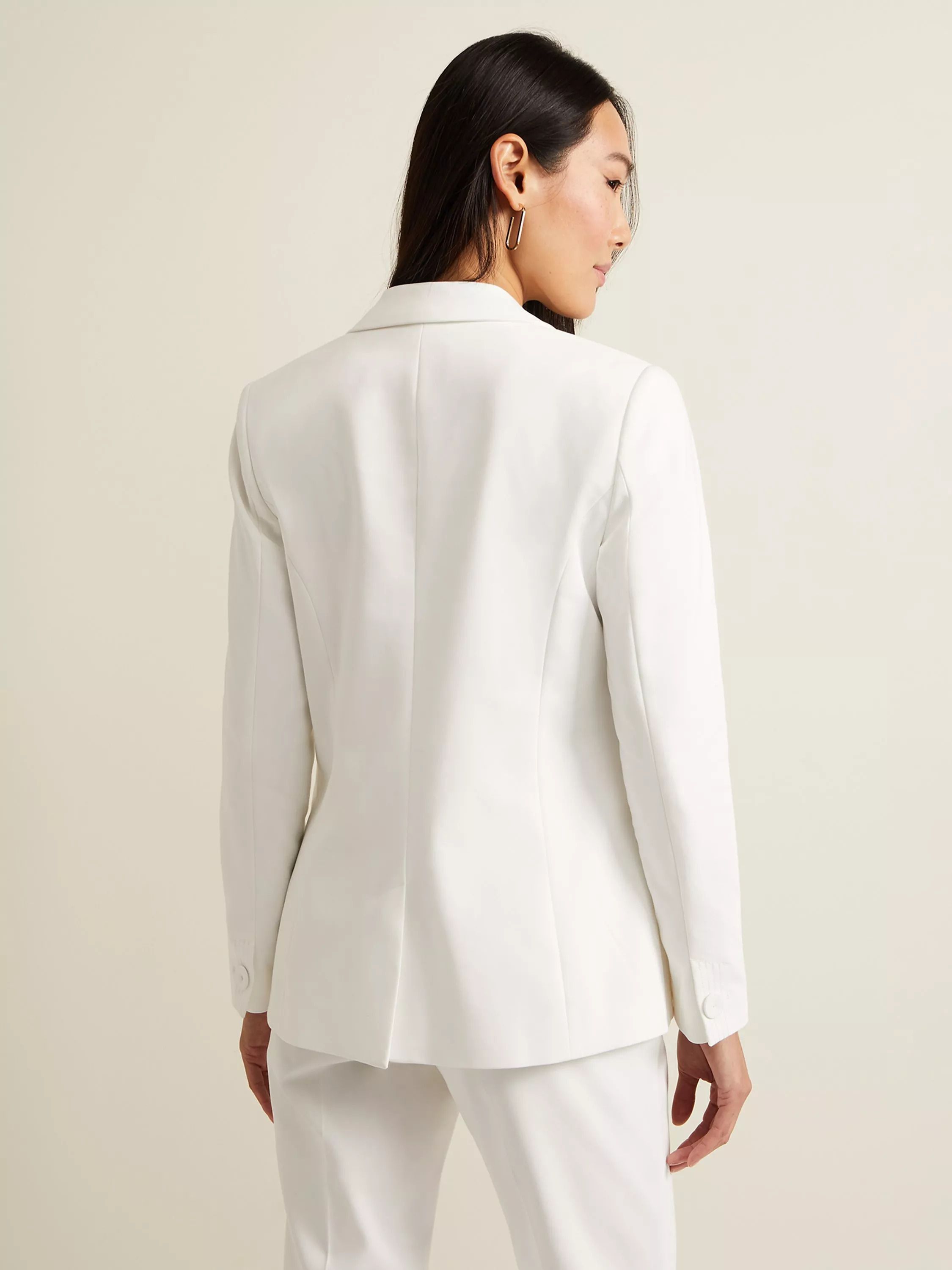핏 수트 자켓 화이트 Ulrica Fitted Suit Jacket, White 111560681
