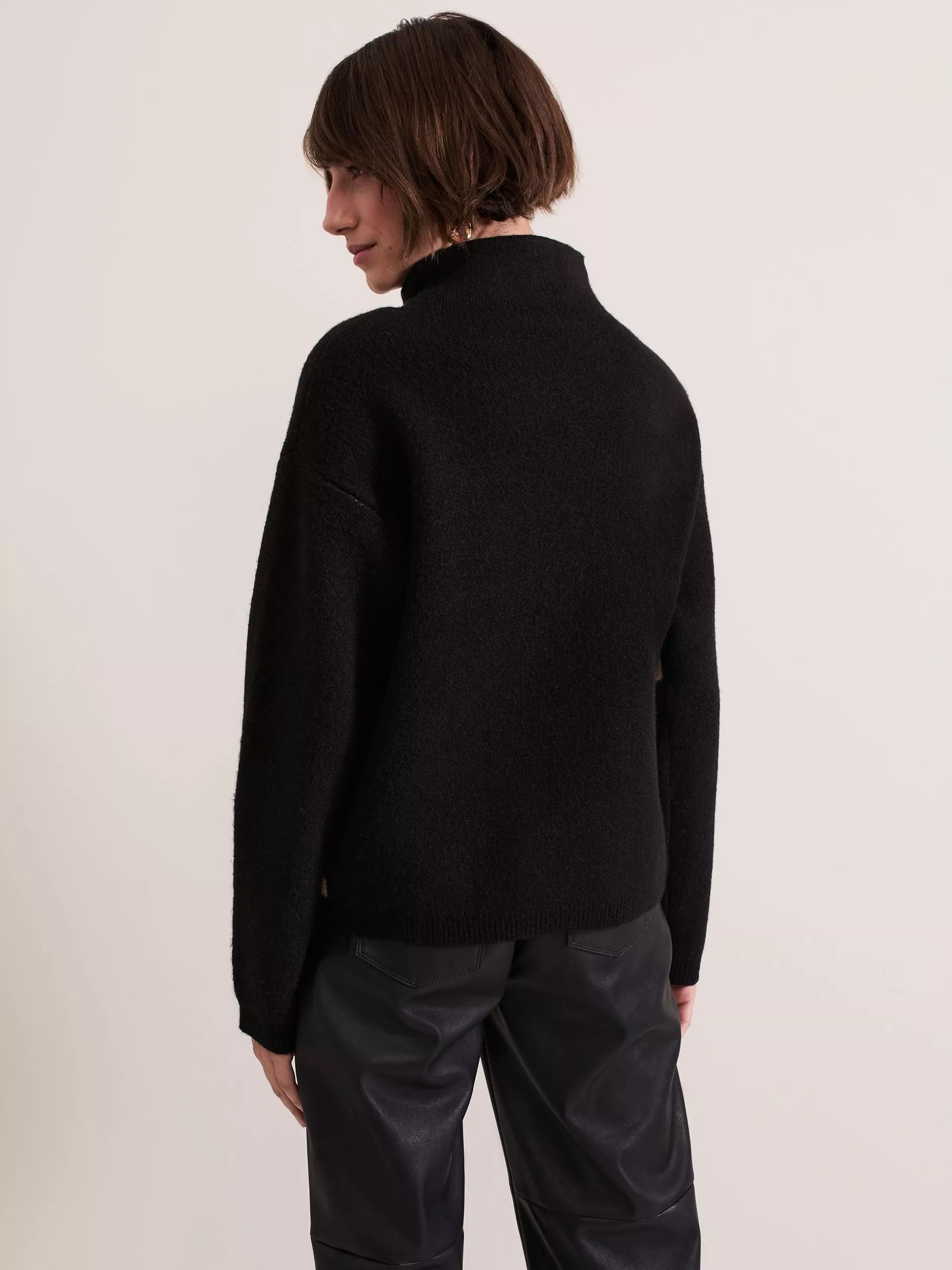 클레오 체인 울 블렌드 점퍼 Cleo Chain Wool Blend Jumper, Black/Camel 112420507