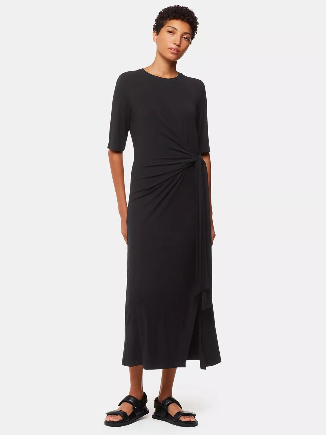 트위스트 저지 드레스 블랙 Twist Front Jersey Dress, Black 111654129