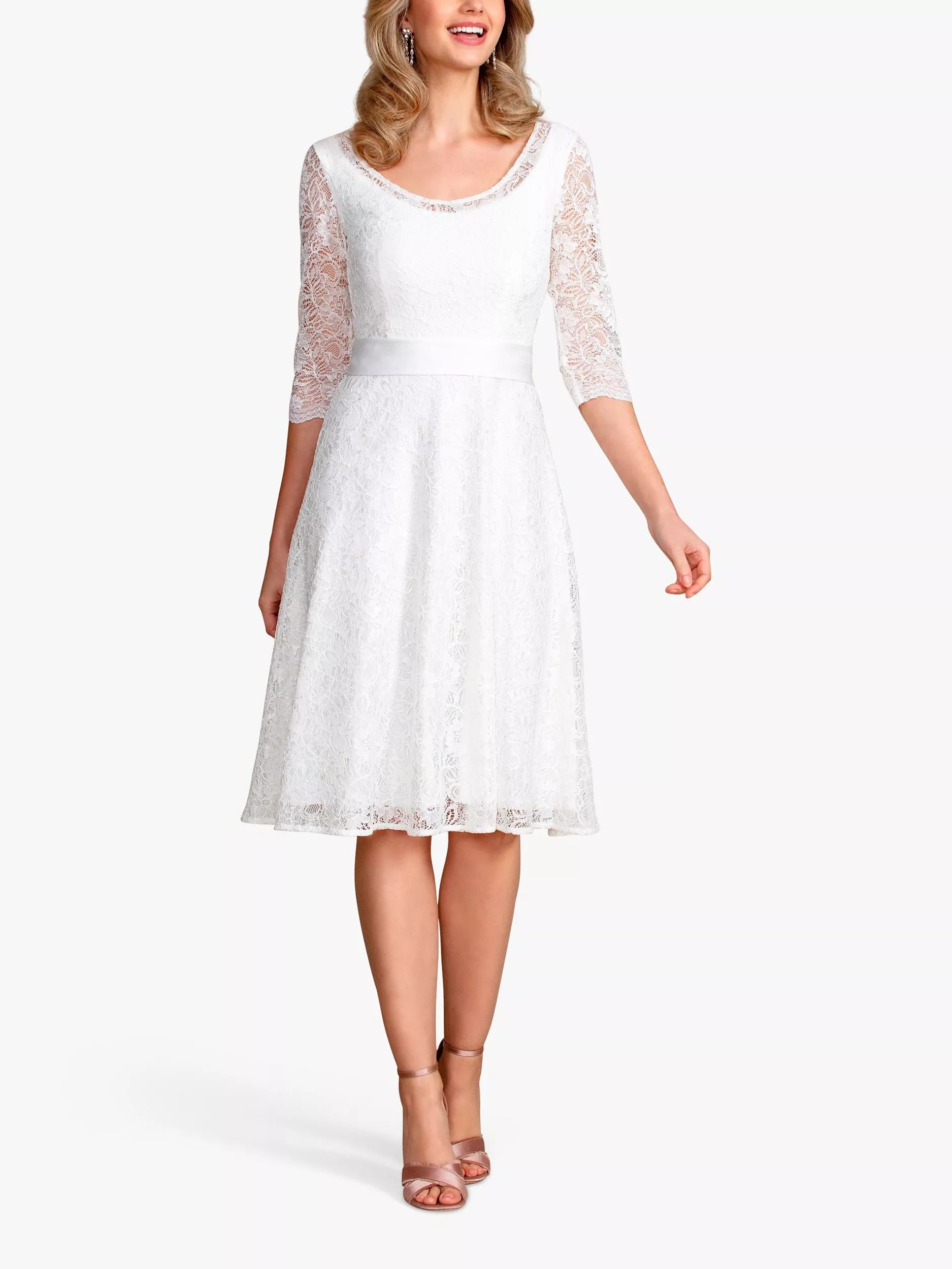 플로랄 레이스 드레스 아이보리 Arabella Floral Lace Wedding Dress, Ivory 6172804