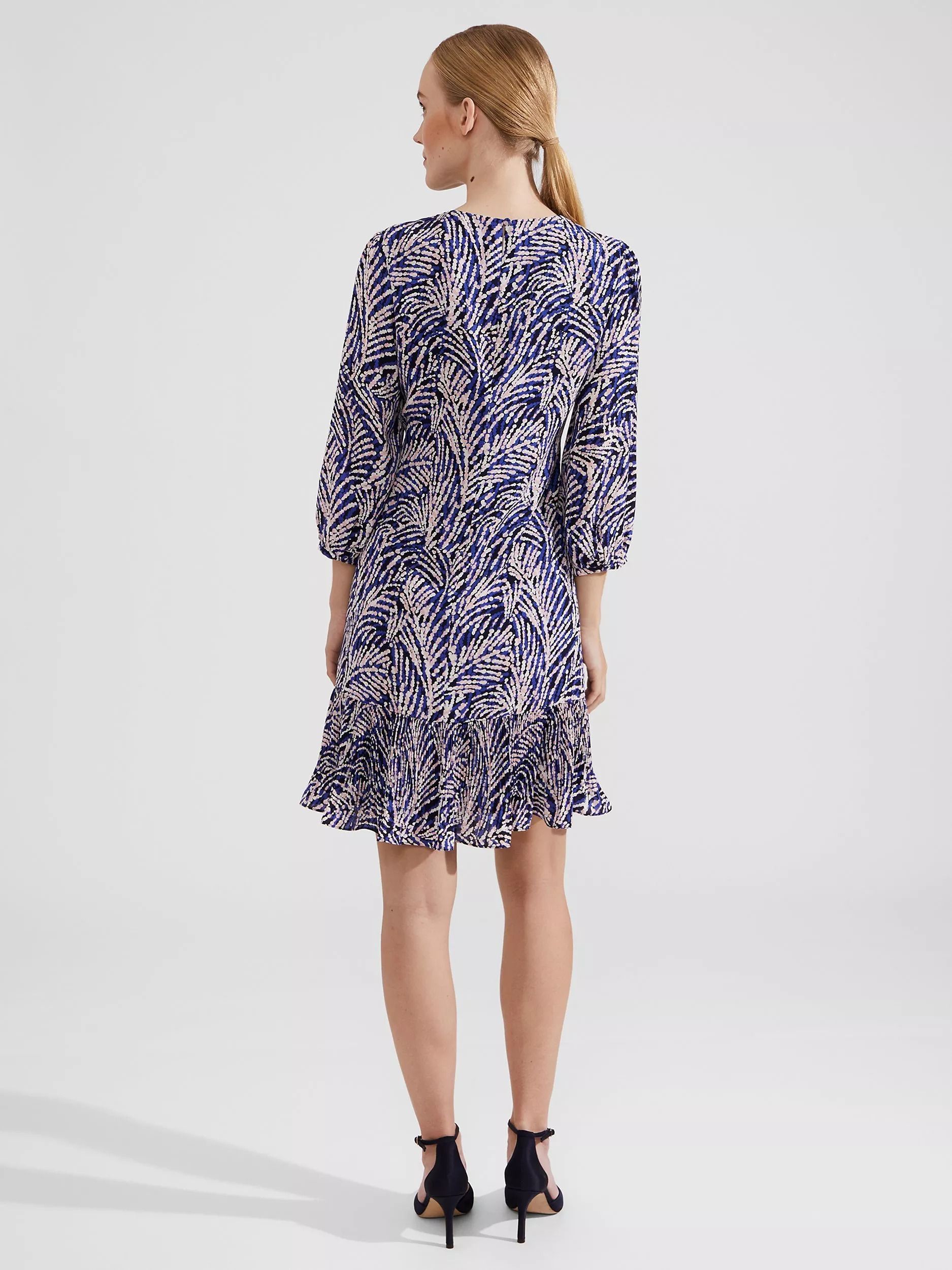 쁘띠 프린트 드레스 Petite Lilith Abstract Print Dress, Navy/Multi 111516569