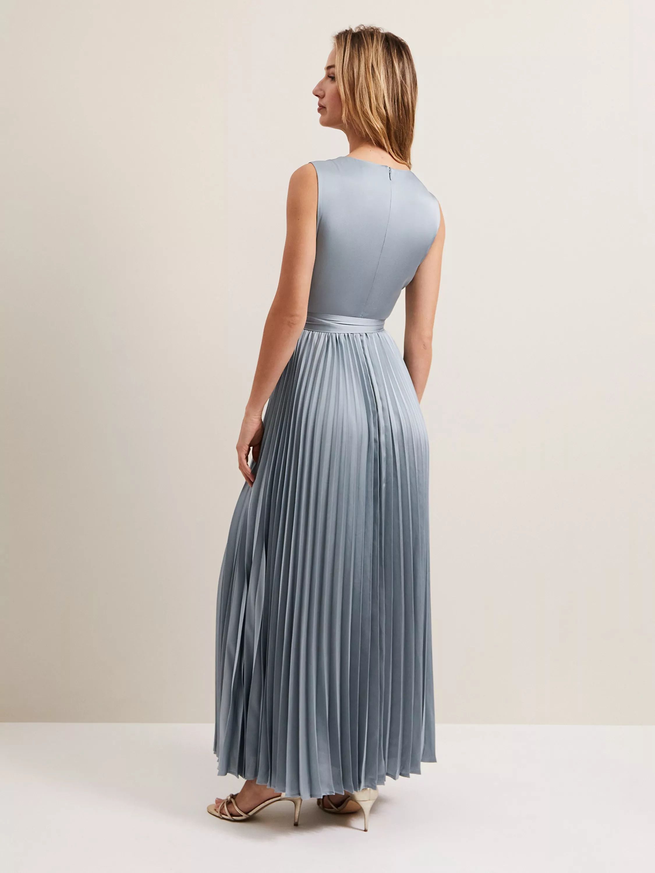 플리츠 드레스 라이트 그린 Bonnie Pleated Dress, Light Green 111435550