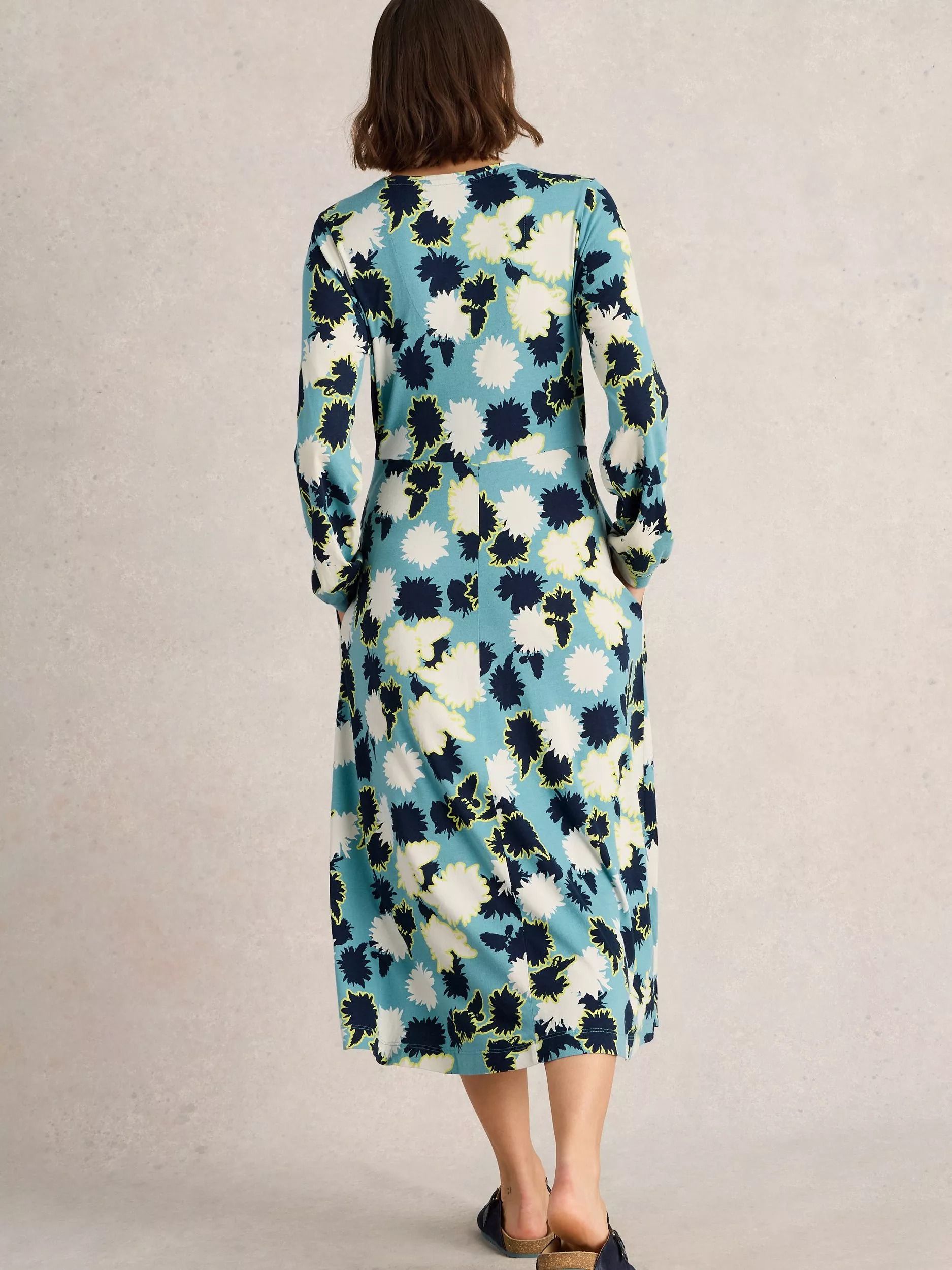 오가닉 코튼 블렌드 저지 드레스 Megan Organic Cotton Blend Jersey Dress, Blue/Multi 112721292