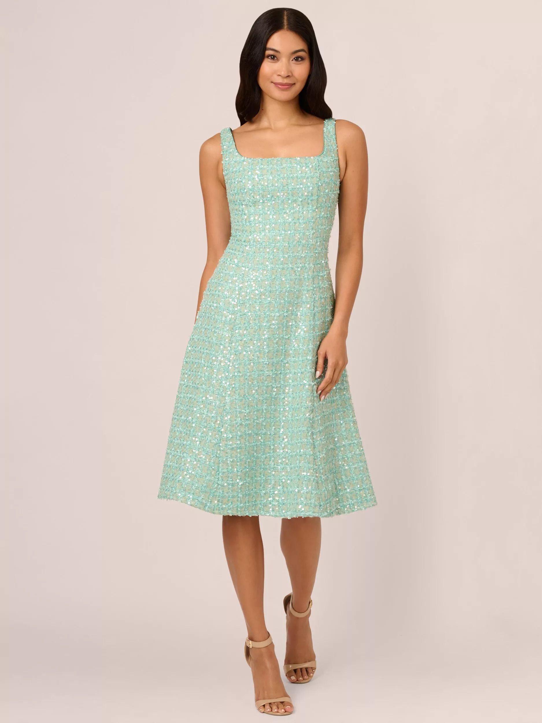 시퀸 부클 드레스 세이지 Sequin Boucle Dress, Sage 112711267