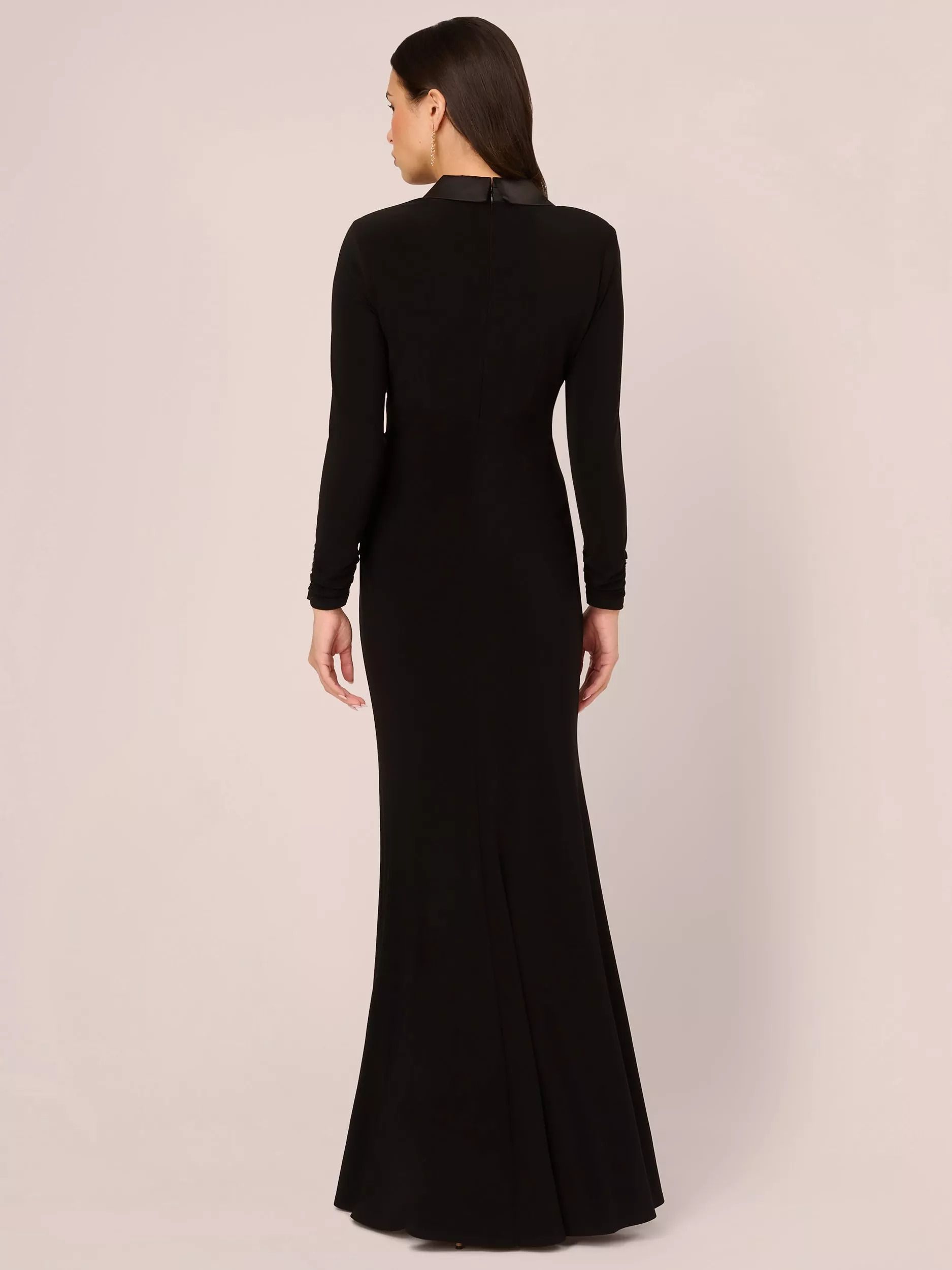 턱시도 롱 드레스 블랙 Tuxedo Long Dress, Black 112017663