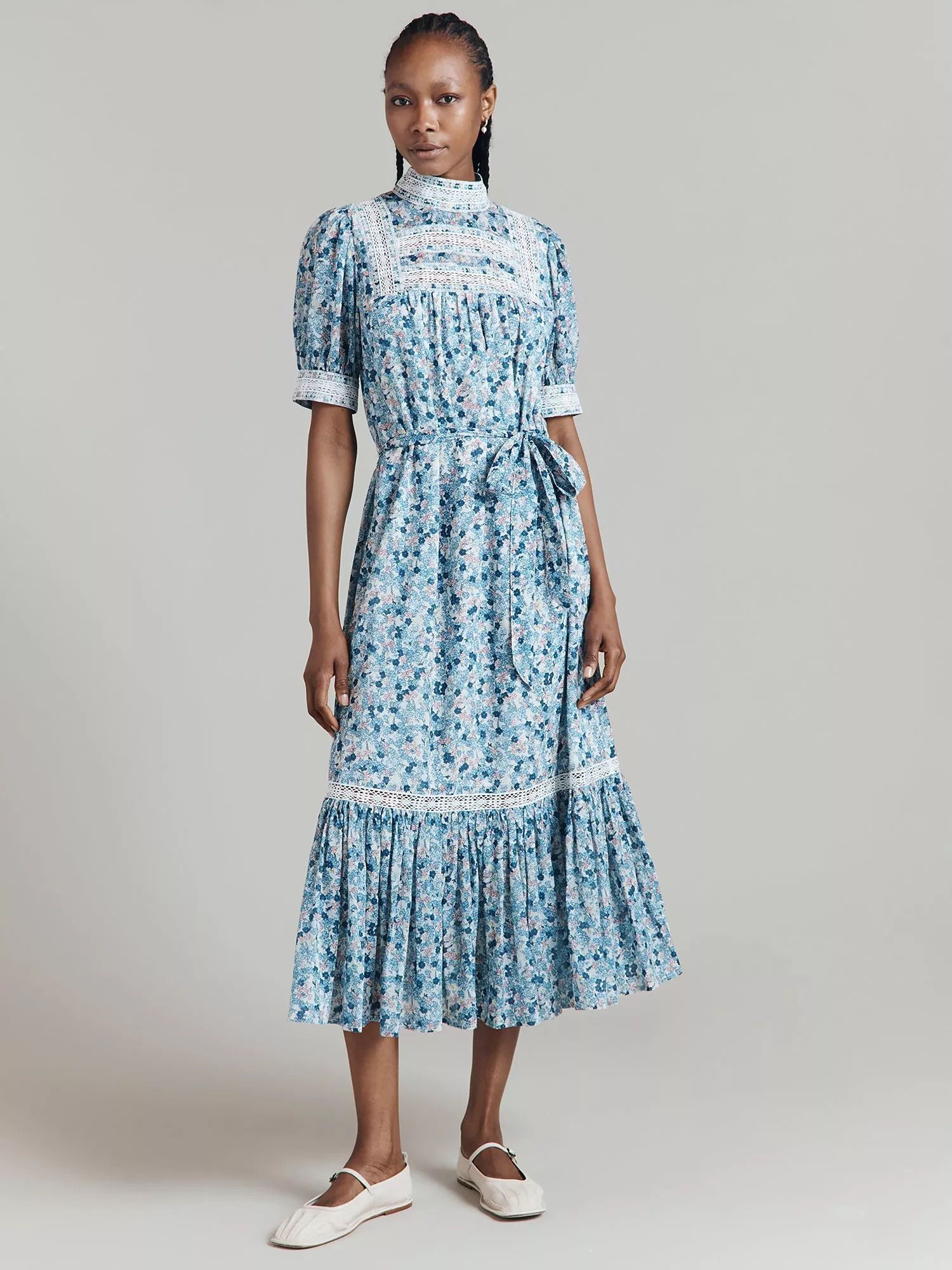 조세핀 플로랄 드레스 Josephine Floral Dress, Blue/Multi 112140141