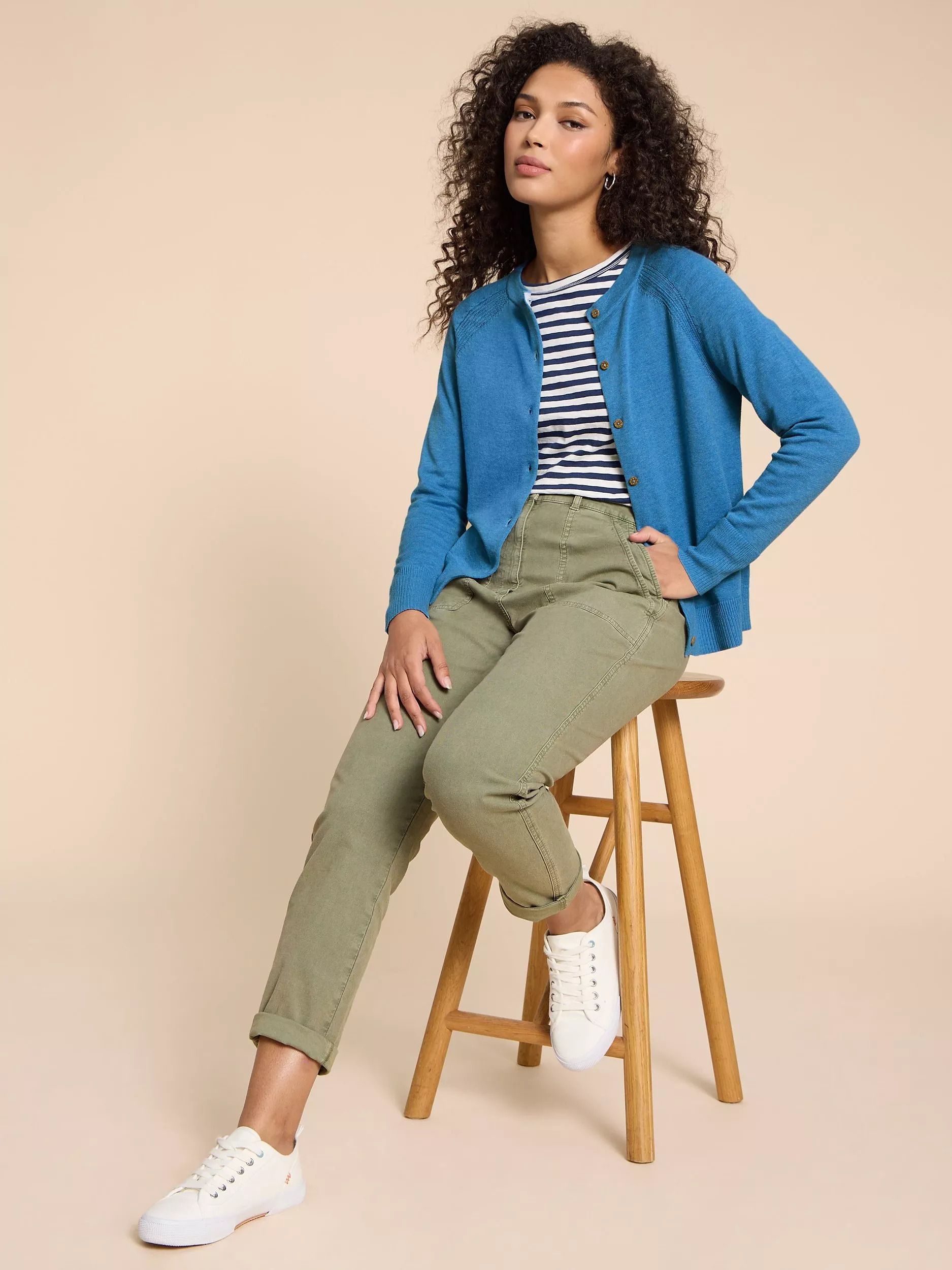 오가닉 코튼 가디건 Dehlia Lulul Organic Cotton Cardigan 6413385 Blue