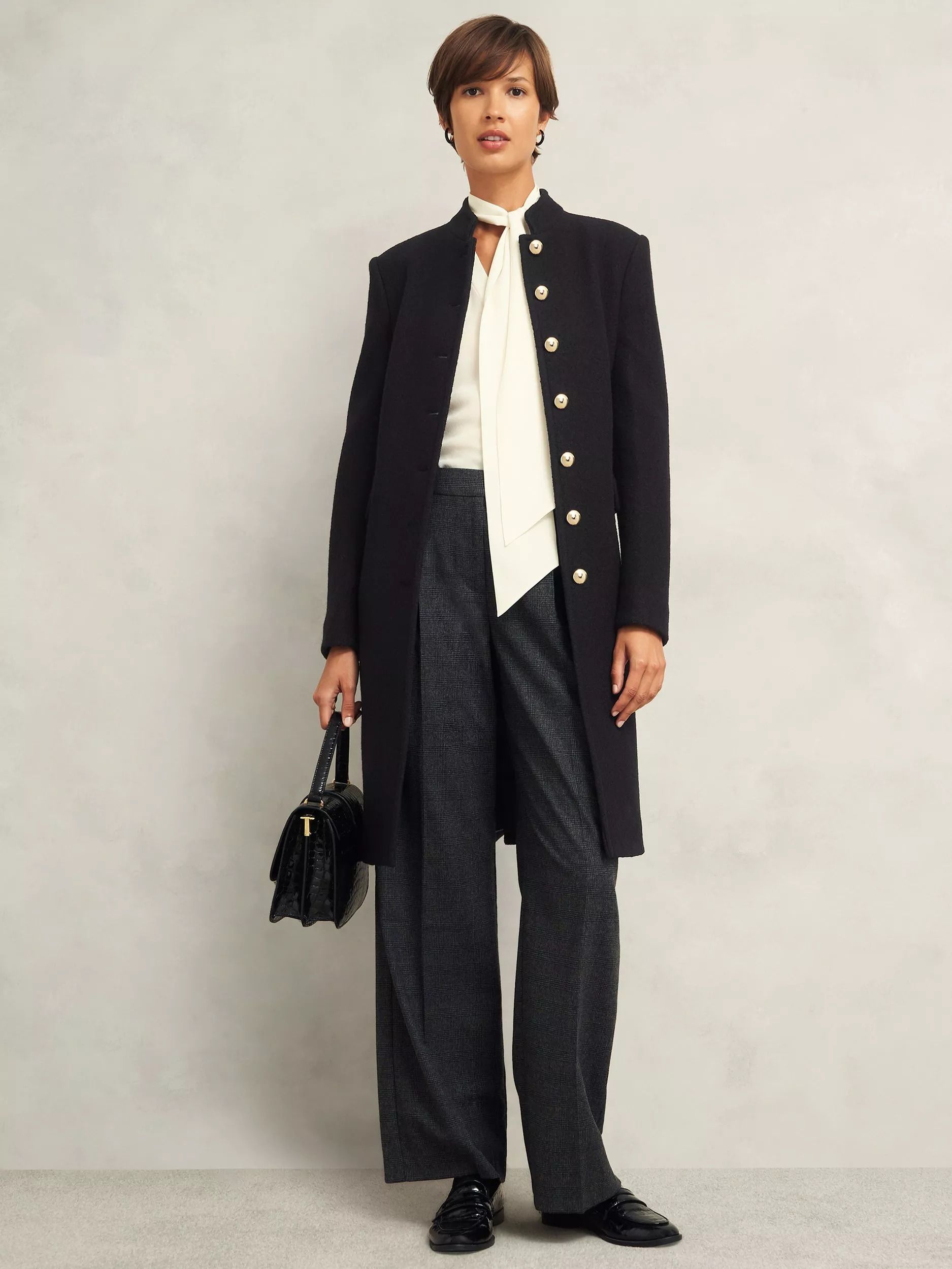 울 코트 블랙 Wilma Pure Wool Coat, Black 112593024