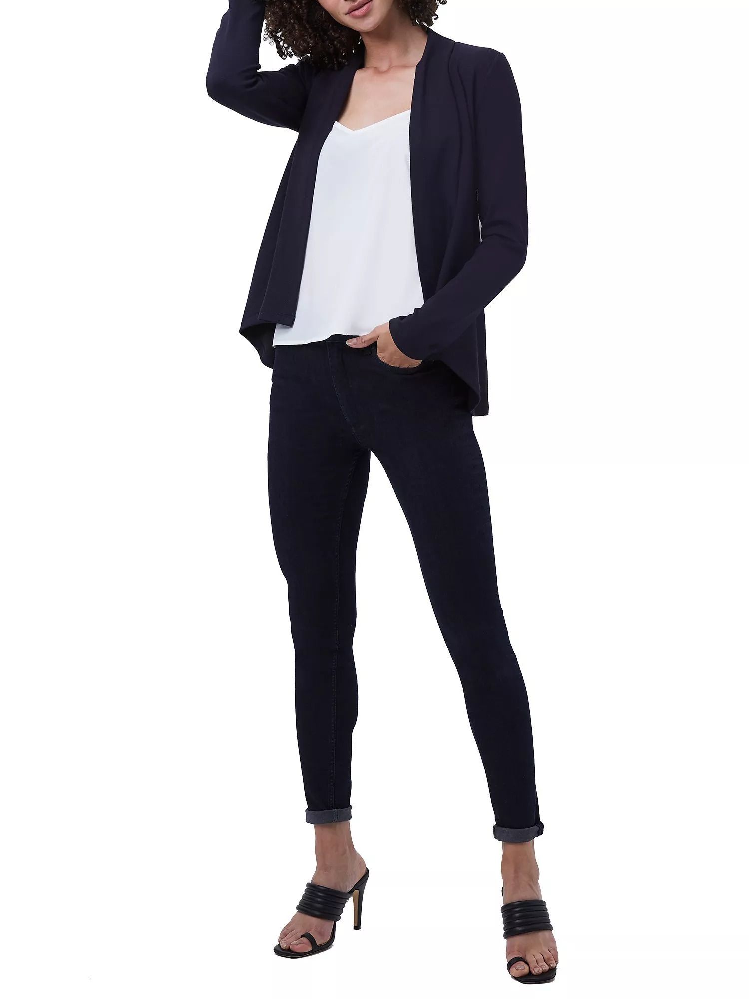 저지 자켓 Josie Jersey Drape Jacket 6173652 Utility Blue