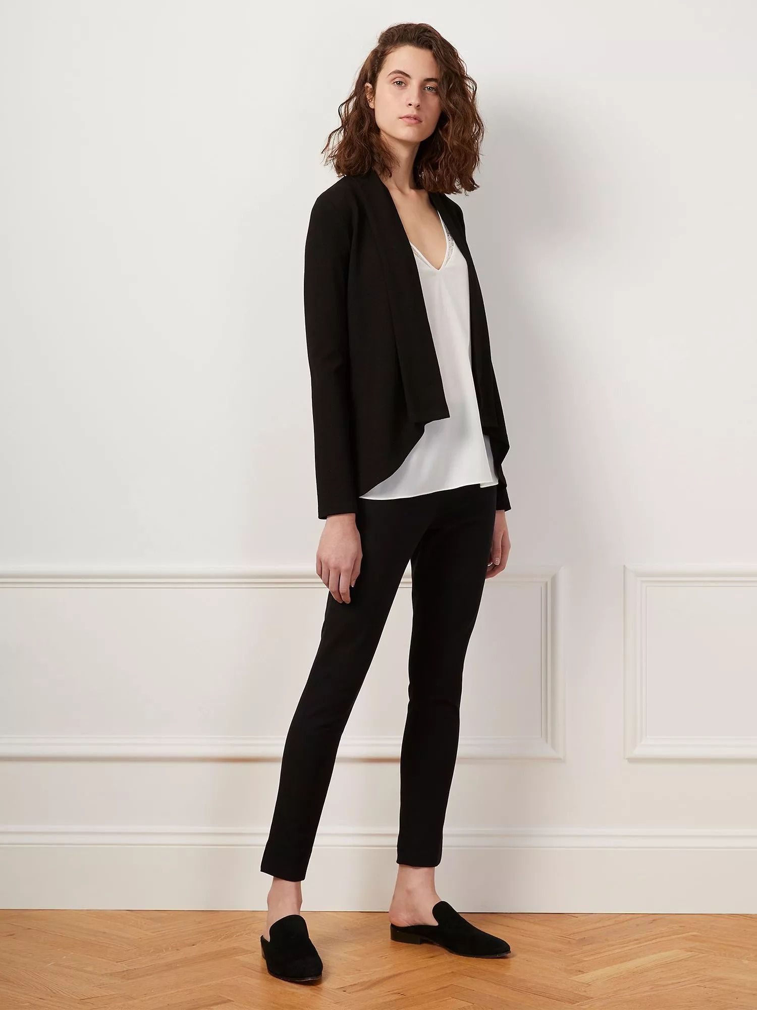 저지 자켓 Josie Jersey Drape Jacket 6173652 Black