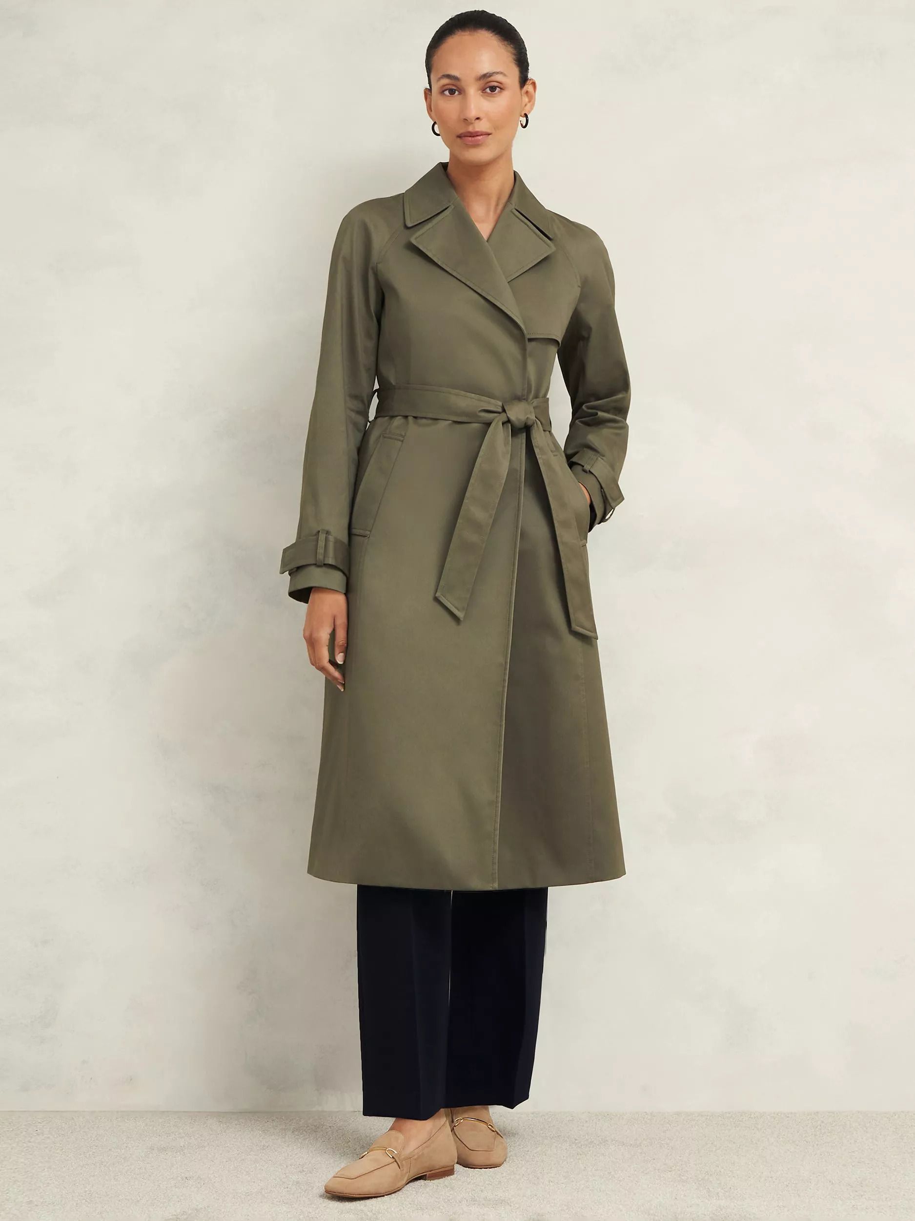 트렌치 코트 올리브 그린 Rhian Trench Coat, Olive Green 112231684