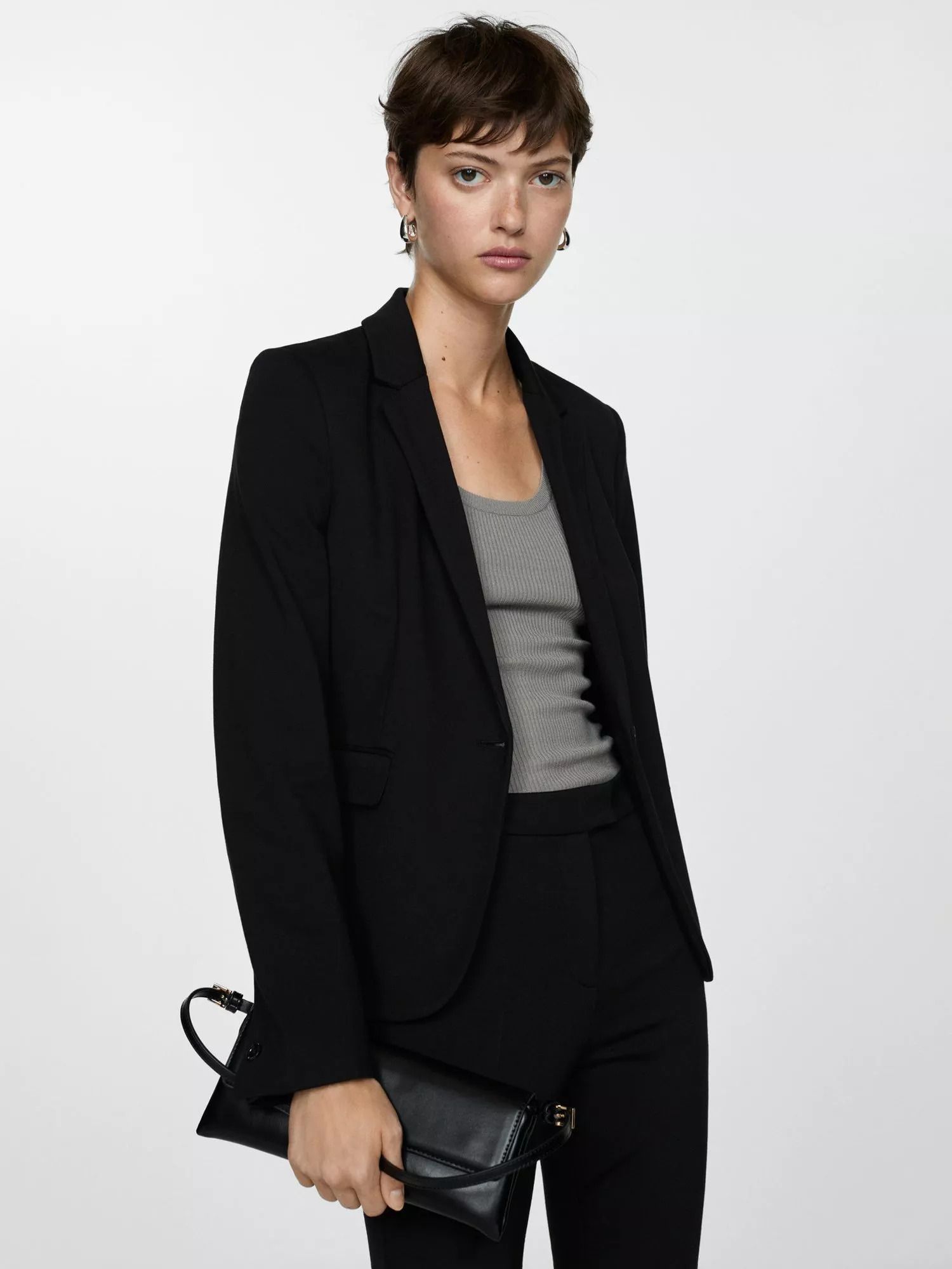 포켓 수트 자켓 블랙 Paloma Pocket Suit Jacket, Black 112470320