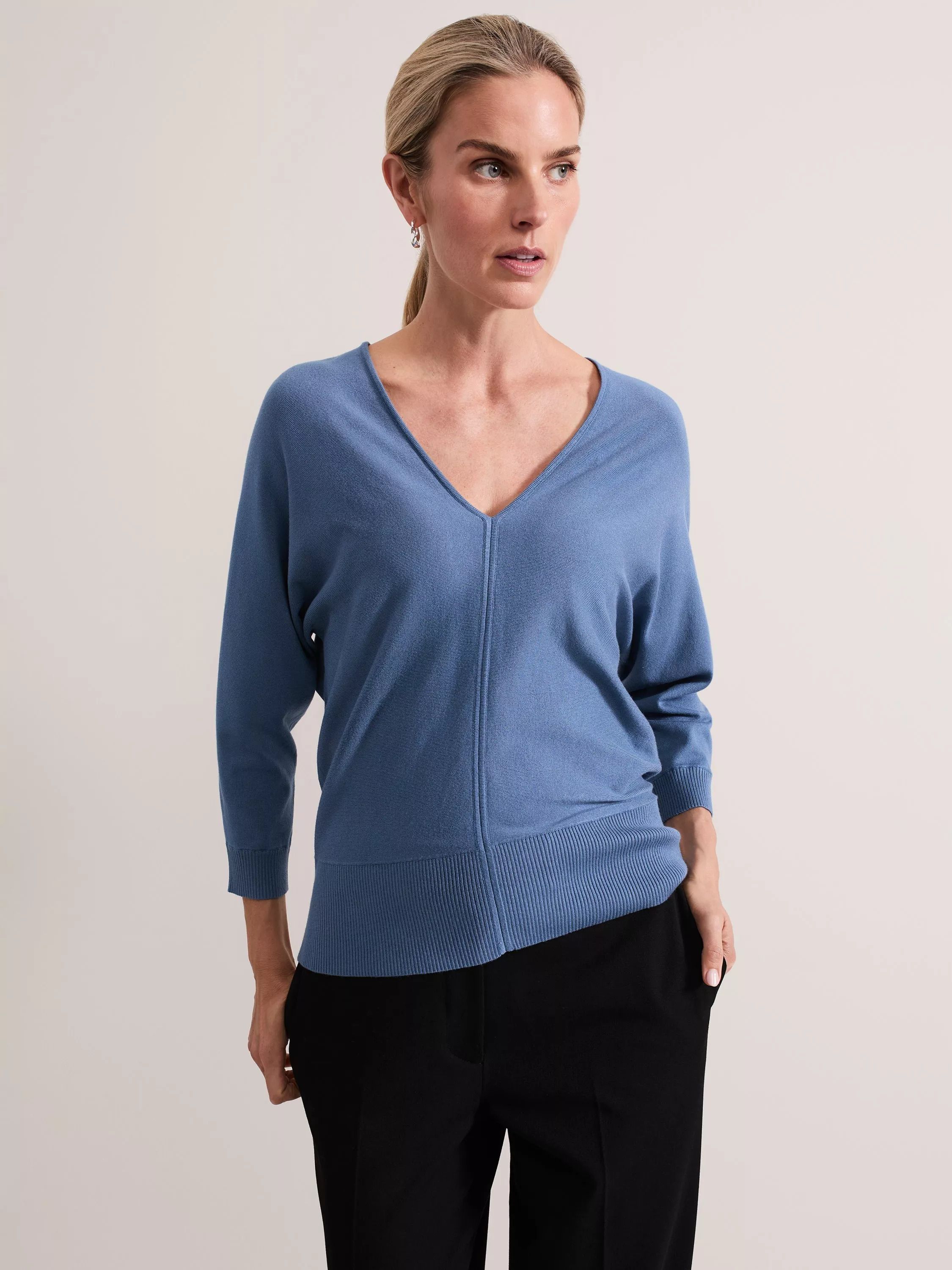 점퍼 Gina Batwing Jumper 112198785 Blue