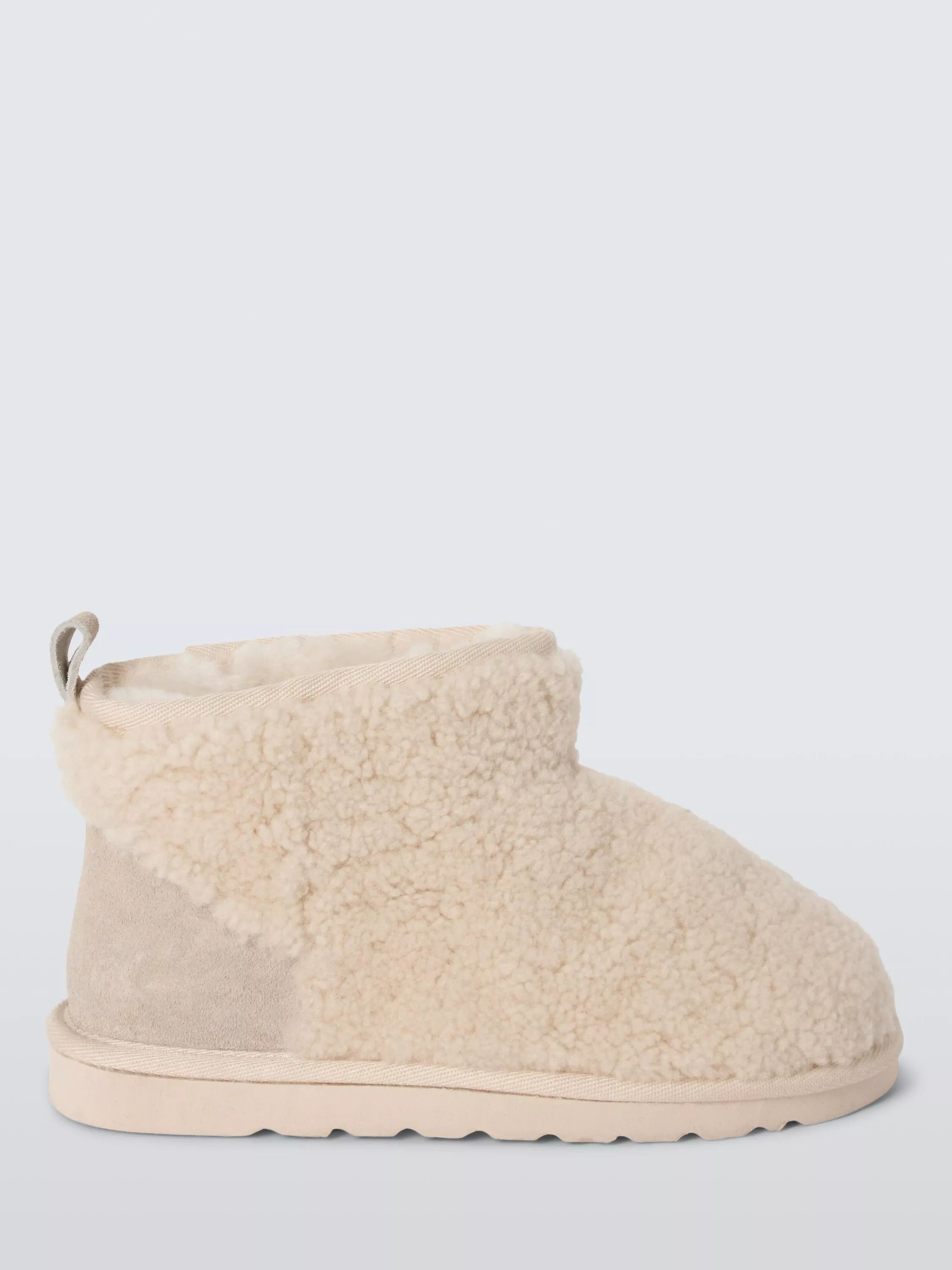 크롭 부츠 크림 Sheepskin Cropped Curly Slipper Boots, Cream 111914805