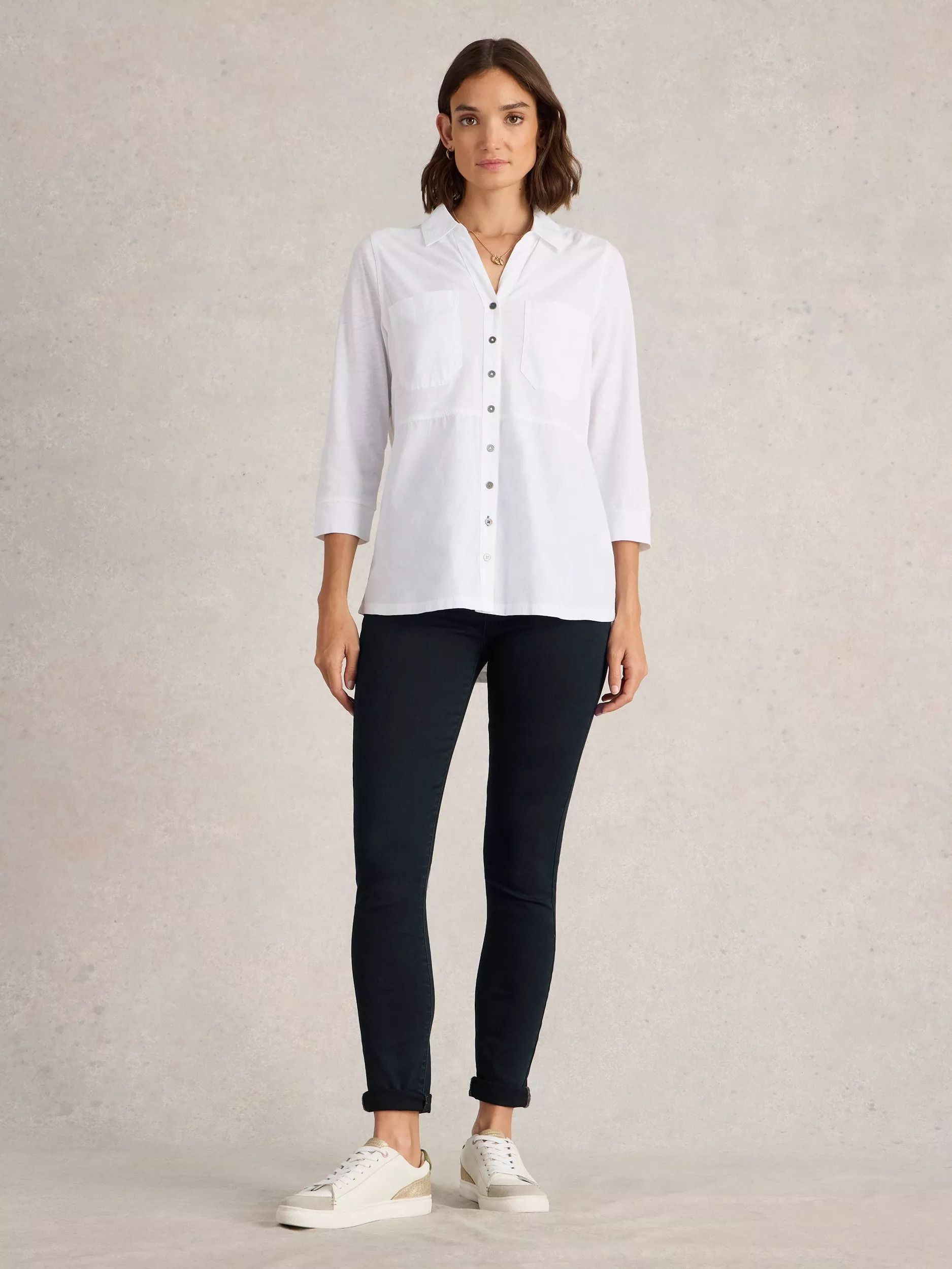 코튼 블렌드 Janey Cotton Blend Jeggings 111224996 Dark Denim