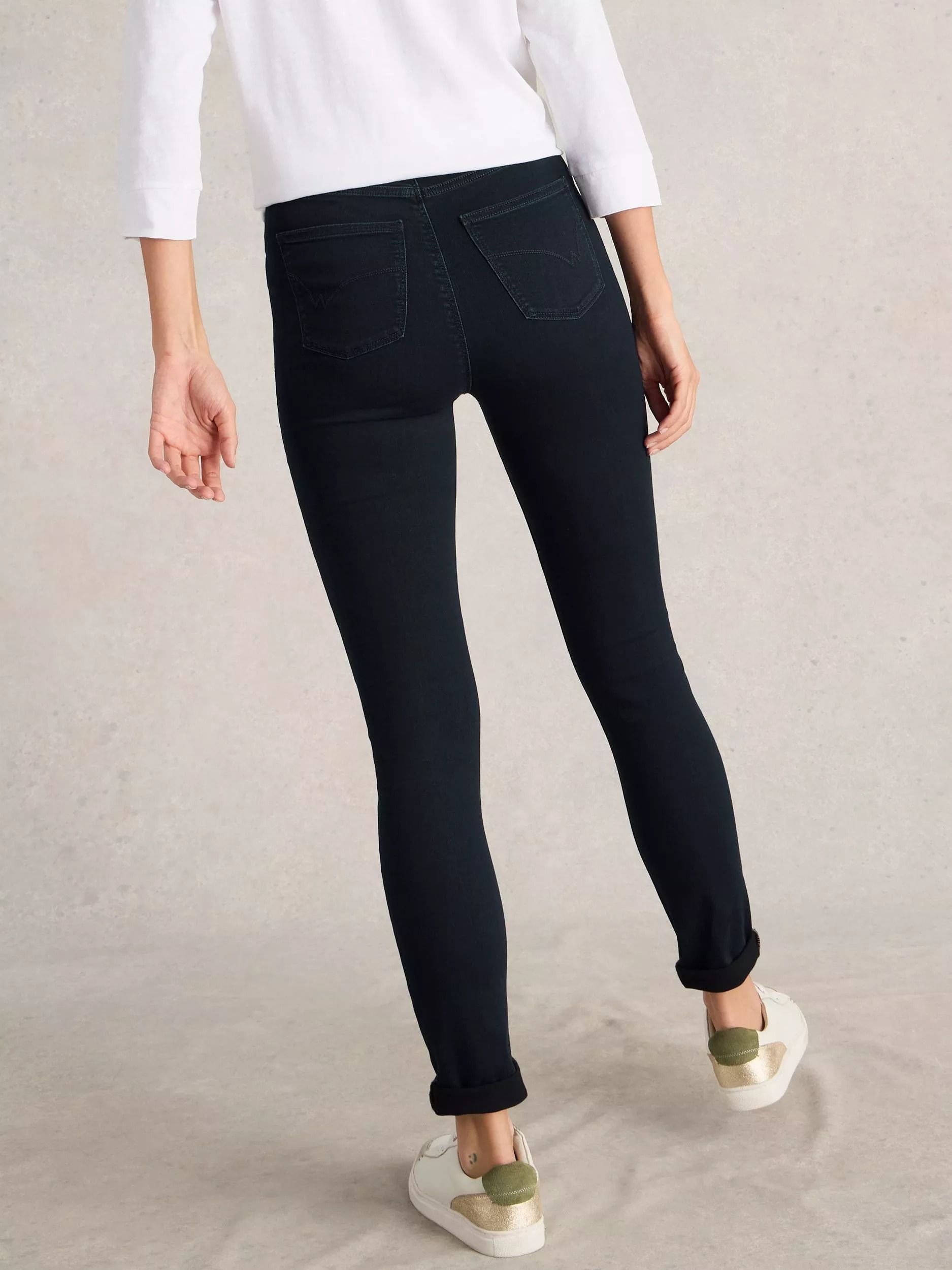 코튼 블렌드 Janey Cotton Blend Jeggings 111224996 Dark Denim