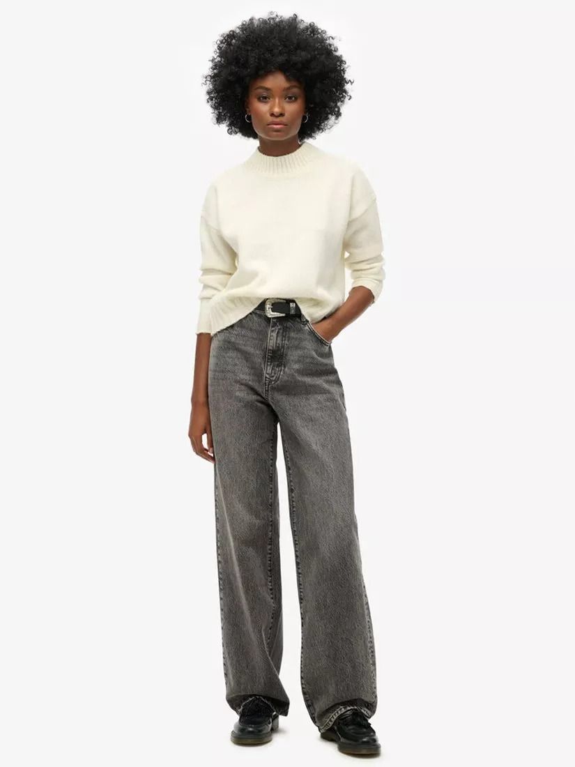 오가닉 코튼 빈티지 와이드 데님 Organic Cotton Vintage Wide Leg Jeans 109306625 Lenox Grey