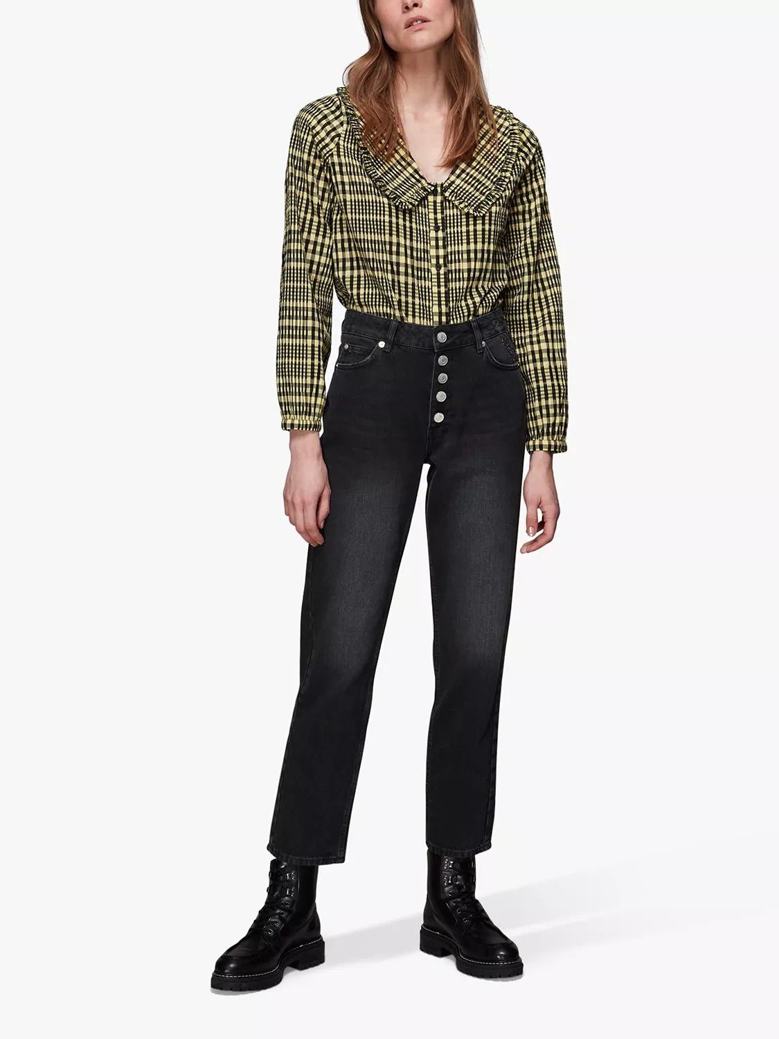 쁘띠 버튼 데님 블랙 Petite Authentic Hollie Button Jeans, Black 110324953
