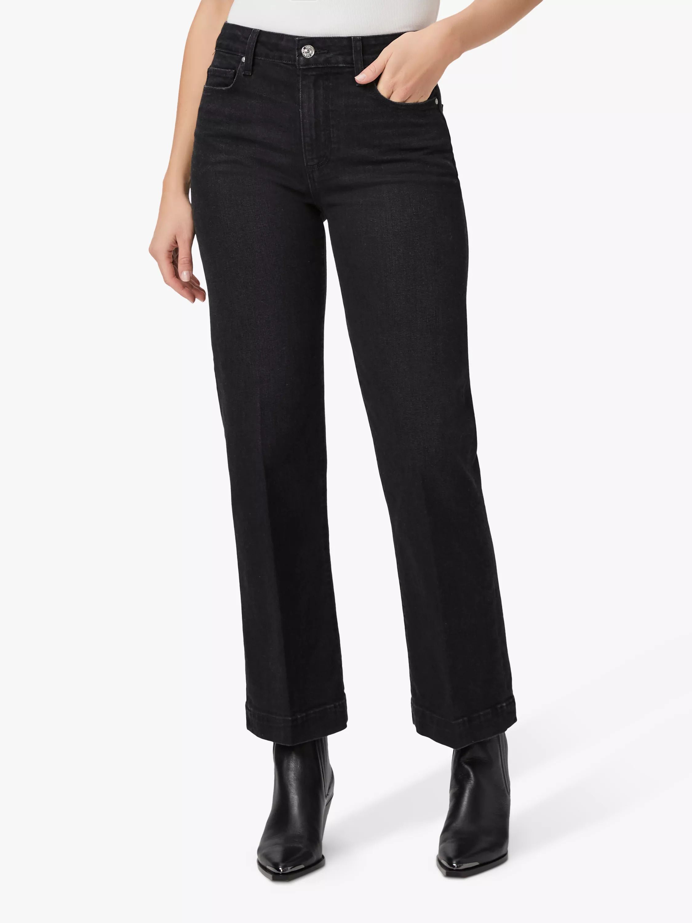 와이드 데님 미드나잇 Leenah Wide Leg Jeans, Midnight Raven 112738317