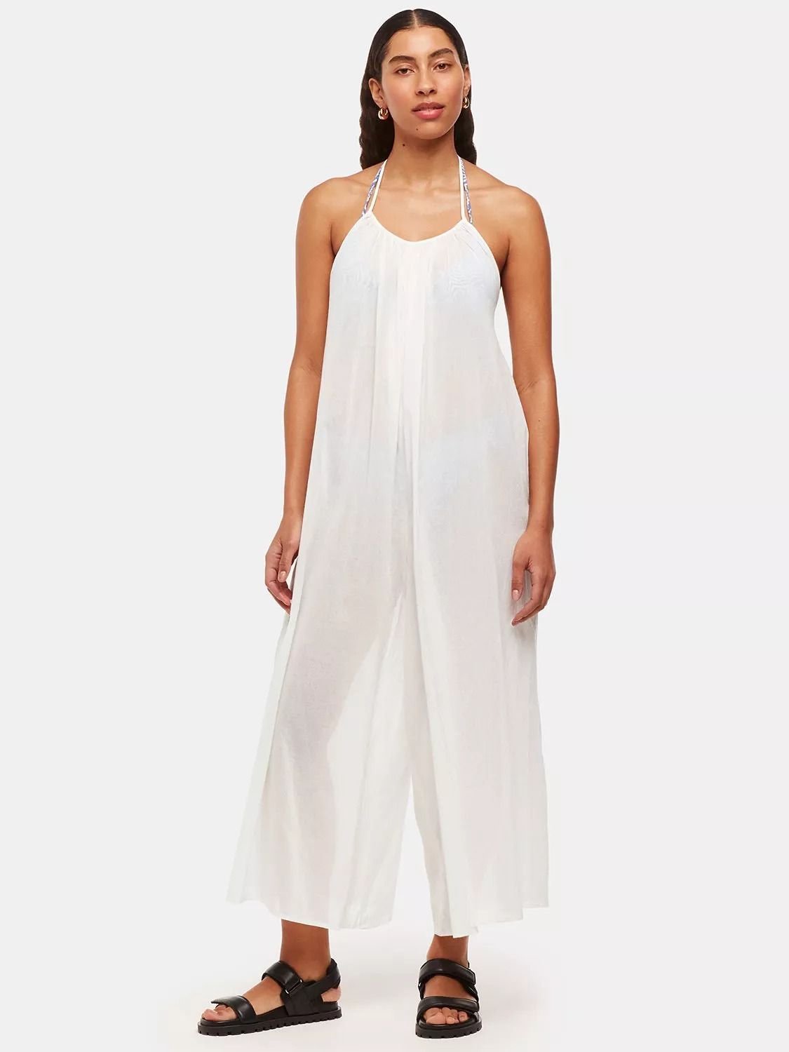 홀터넥 비치 점프수트 화이트 Halterneck Beach Jumpsuit, White 111845911