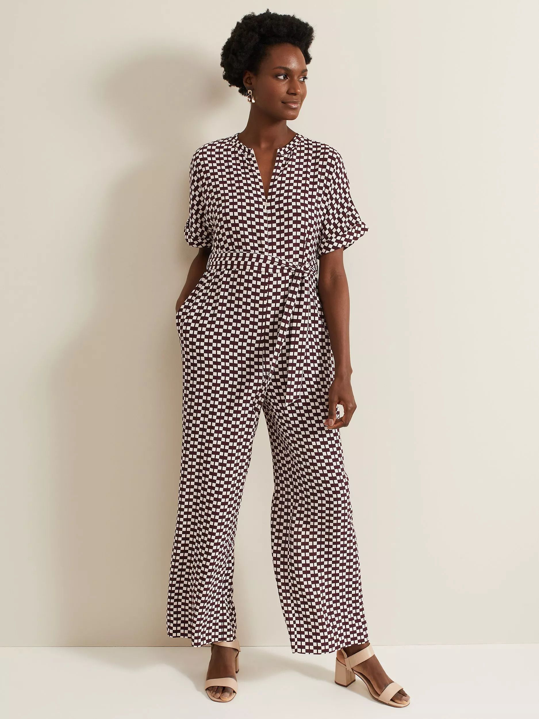 지오메트릭 프린트 점프수트 멀티 Andra Geometric Print Jumpsuit, Multi 111933625