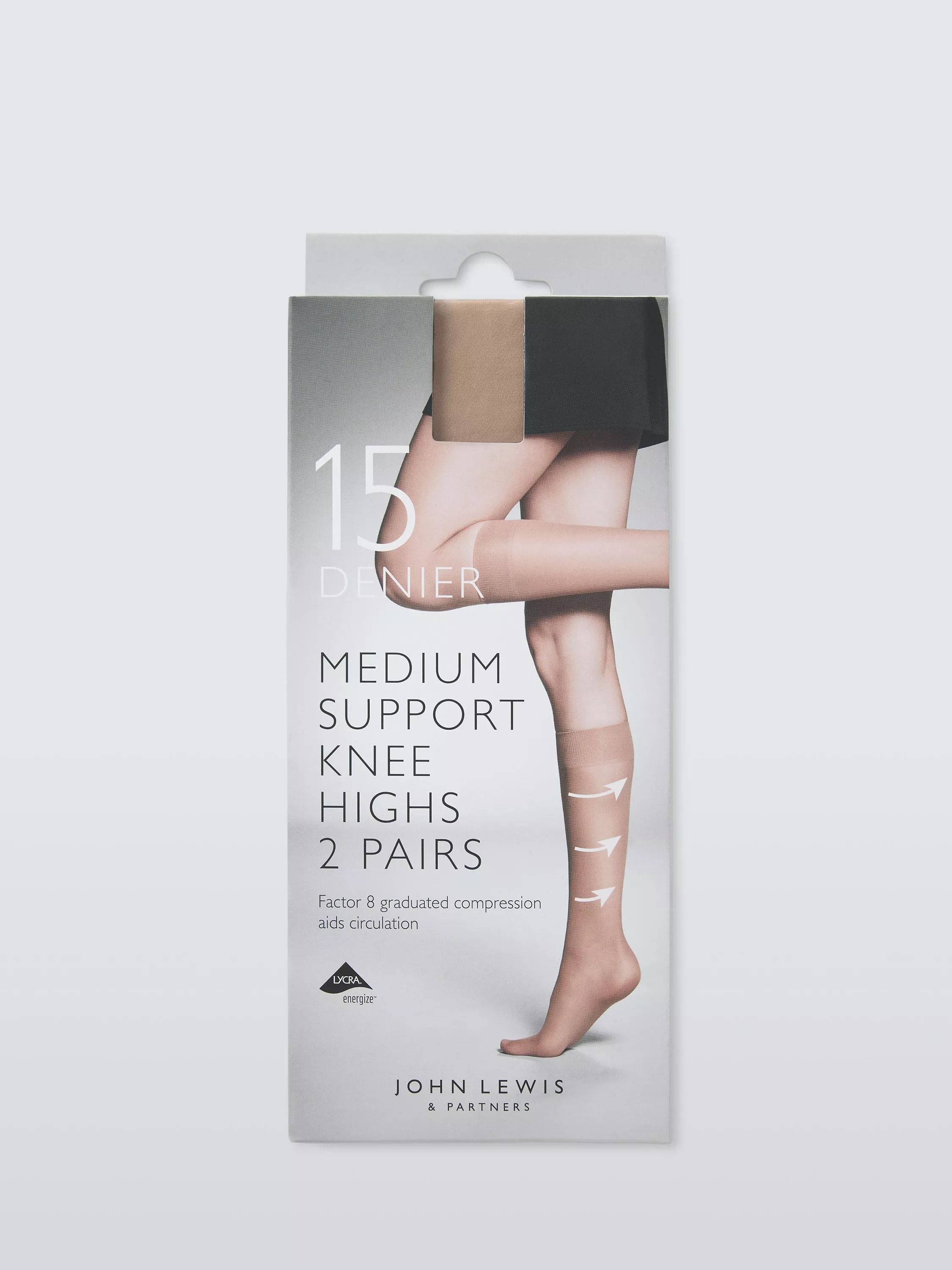 미디움 하이 타이츠 팩 오브 15 Denier Medium Support Knee High Tights, Pack of 2 111186881 Almond