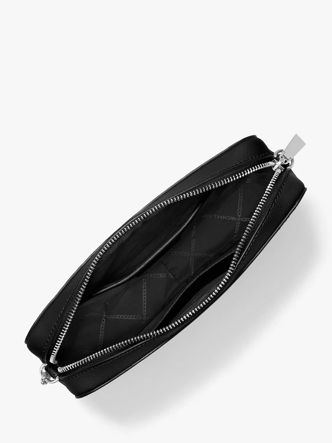 마이클 젯 세트 트래블 가죽 웨스트 바디 가방 MICHAEL  Jet Set Travel Leather East / West Cross Body Bag 3260584 Black/Silver