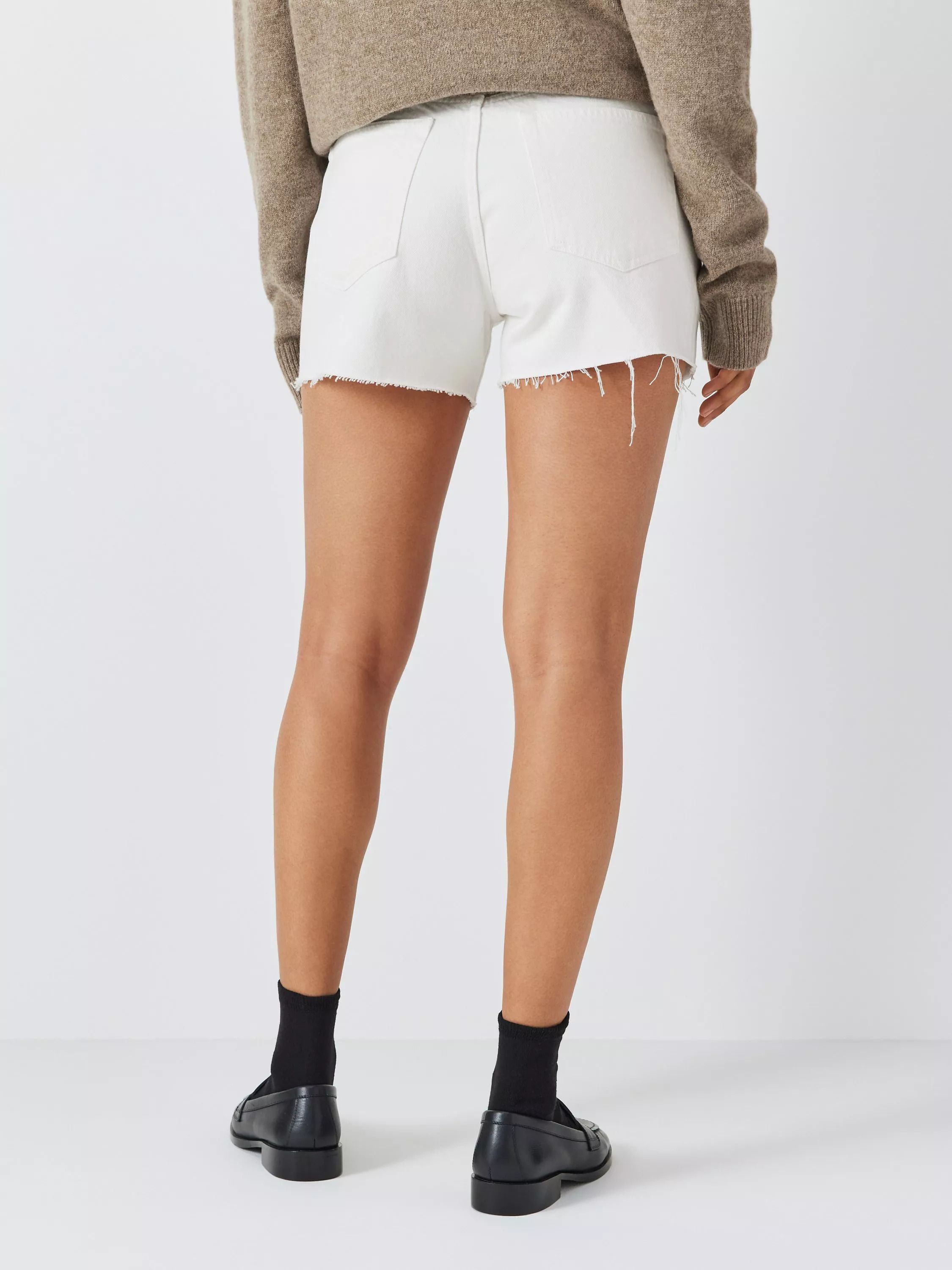 르 하이 데님 바지 Le Brigette High Rise Denim Shorts, Blanc 109960928