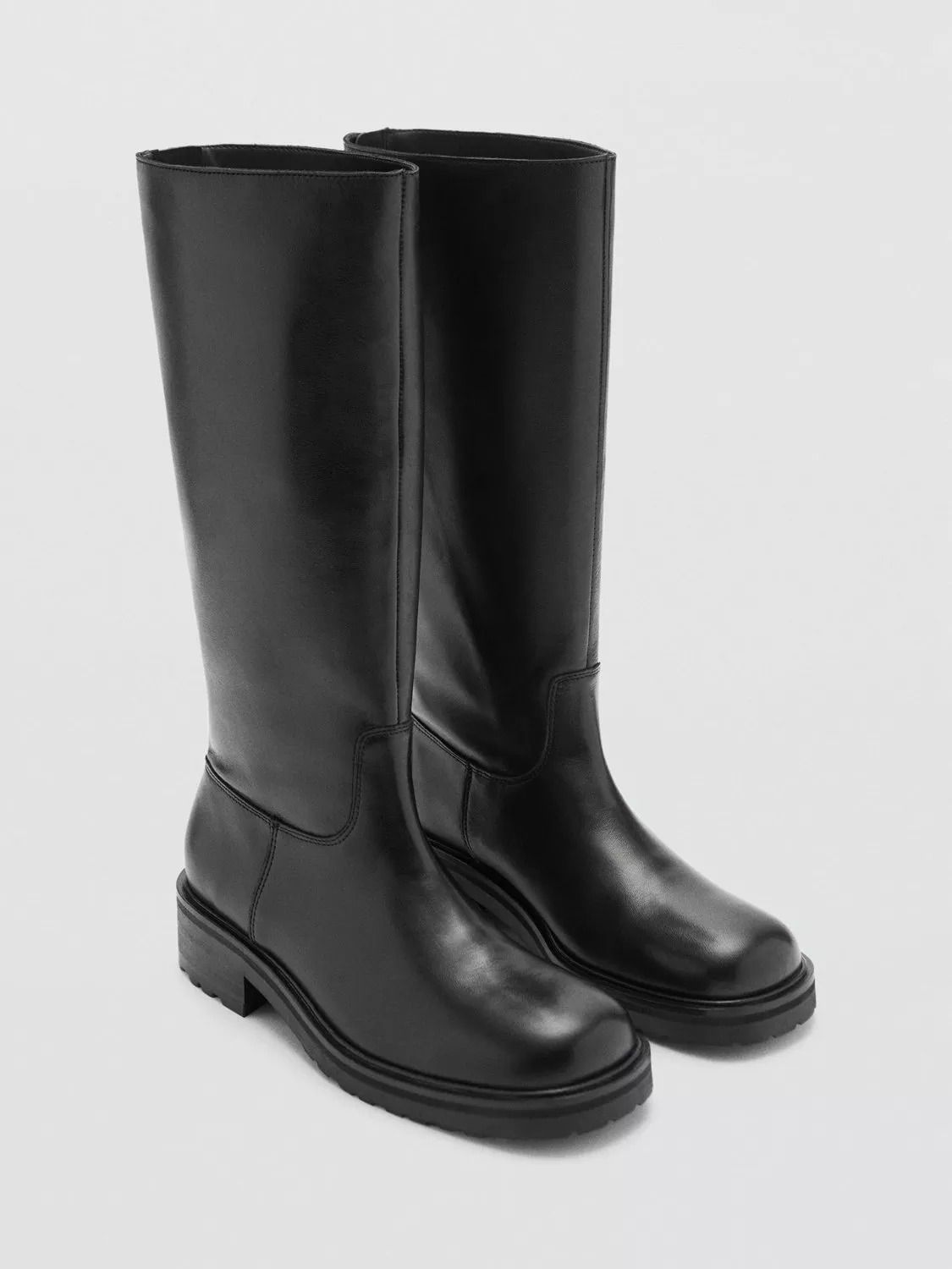 가죽 부츠 블랙 Leather Calf Boots, Black 112783147