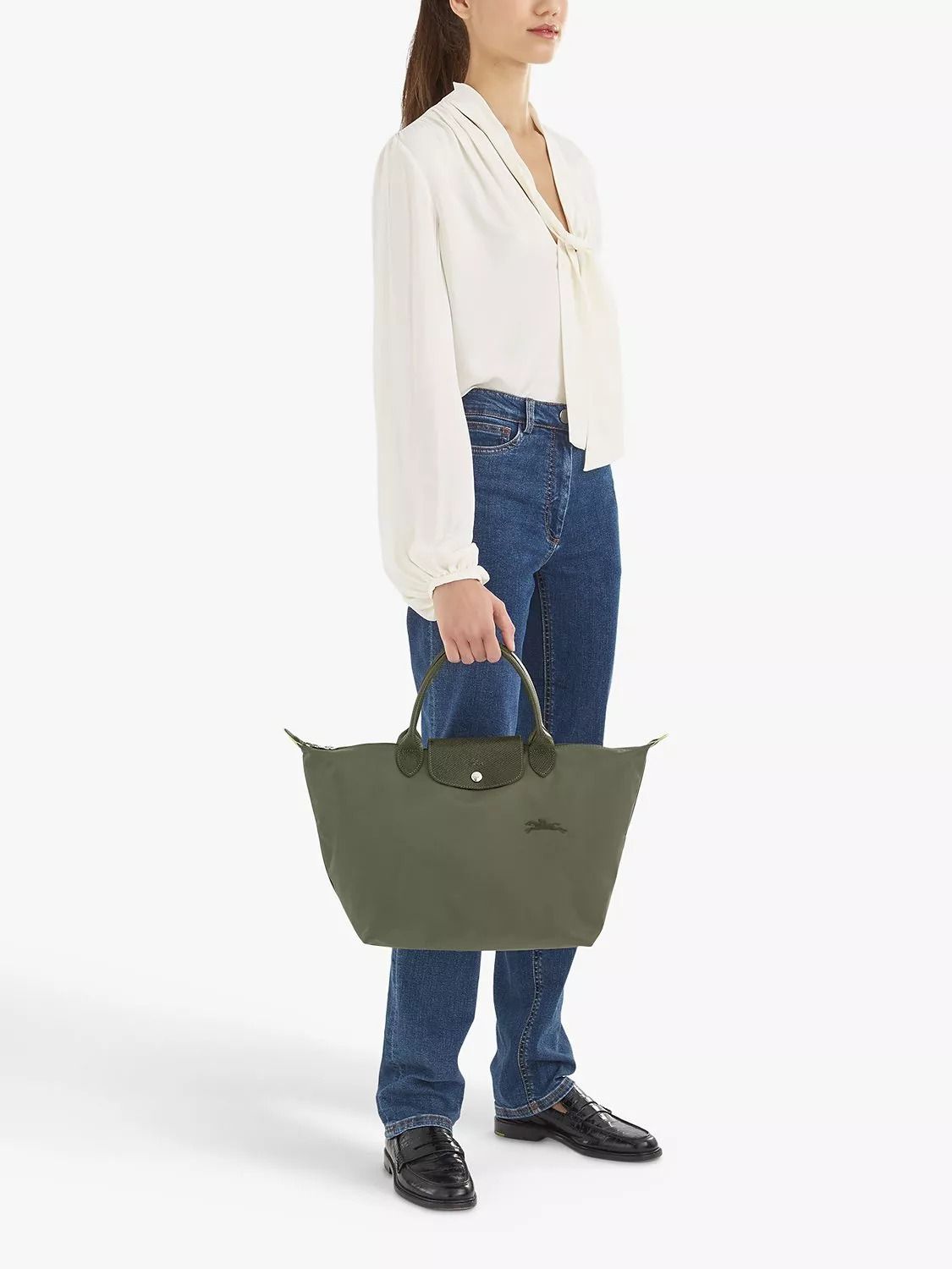르 플리아쥬 그린 미디움 탑 핸들 가방 Le Pliage Green Medium Top Handle Bag 5645808 Forest