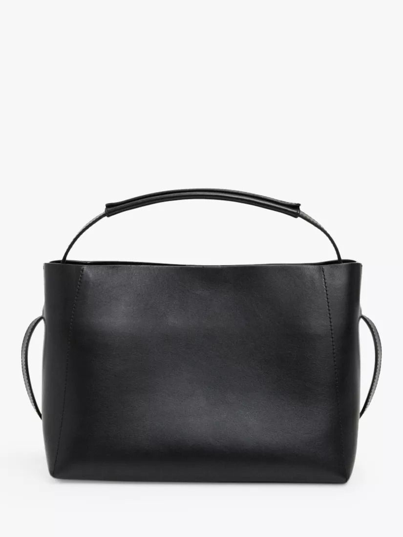 가죽 미디 바디 가방 Hedda Leather Midi Cross Body Bag 112399867 Black