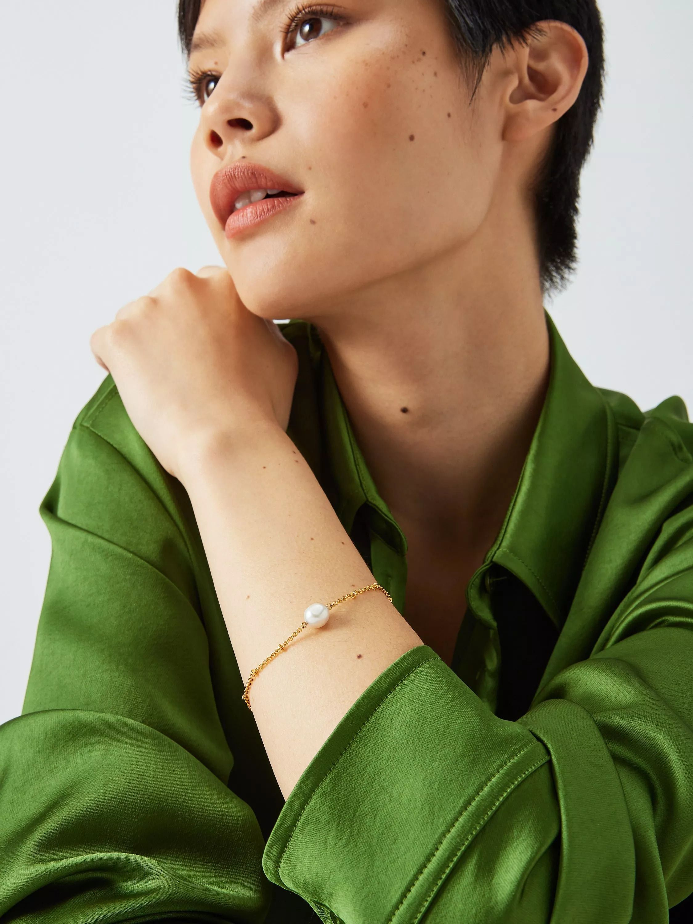 펄 바로크 진주 팔찌 Gemstones & Pearls Baroque Pearl Bracelet 110942849 Yellow Gold
