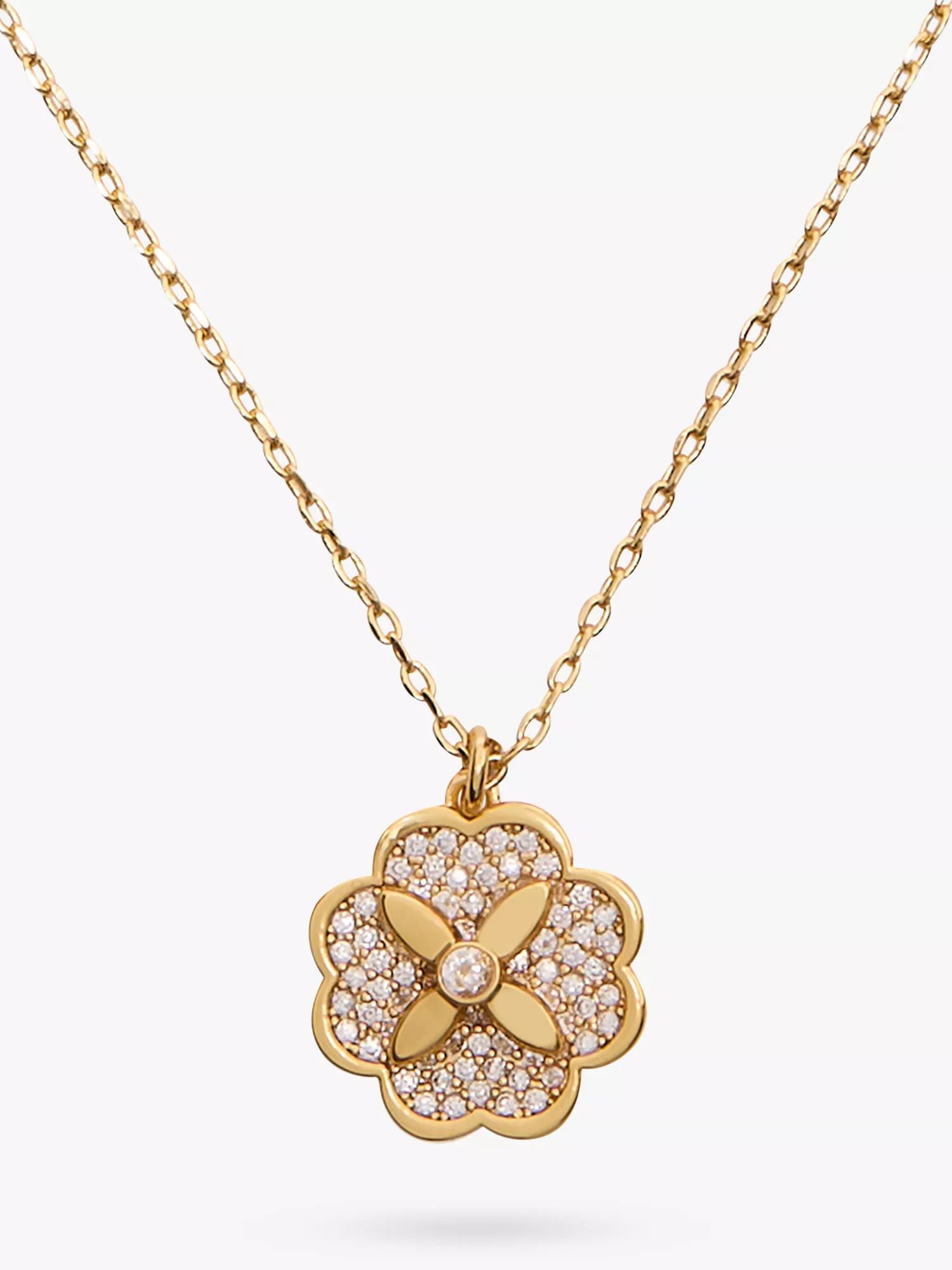 큐빅 지르코니아 펜던트 목걸이 Bloom Cubic Zirconia Pendant Necklace 112263168 Clear/Gold